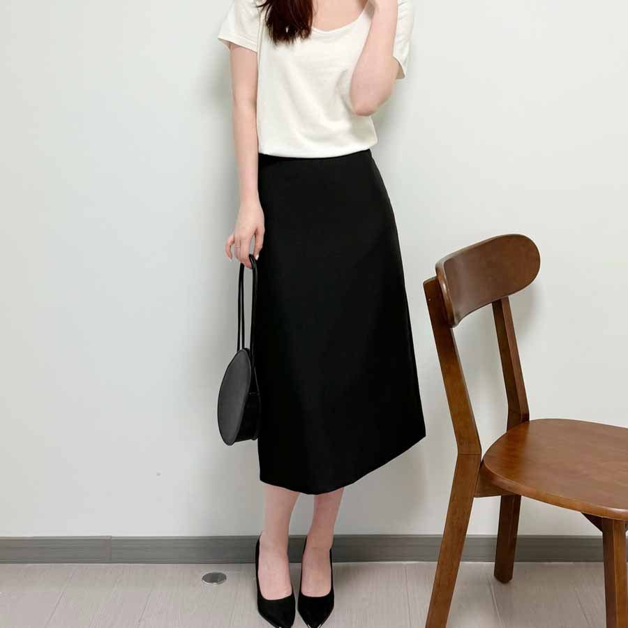 ショッピングゴー shoppinggo スーツスカート タイトスカート ペンシルスカート裏地付き ミディアム 膝丈 ファスナー アシンメトリーオフィス 通勤 ビジネス OL 事務服 仕事 フォーマル 無地 (グレー) グレー