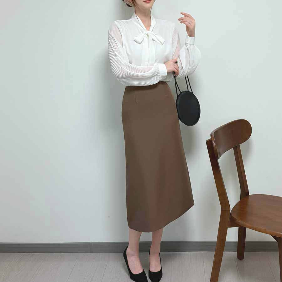 ショッピングゴー shoppinggo スーツスカート タイトスカート ペンシルスカート裏地付き ミディアム 膝丈 ファスナー アシンメトリーオフィス 通勤 ビジネス OL 事務服 仕事 フォーマル 無地 (グレー) グレー