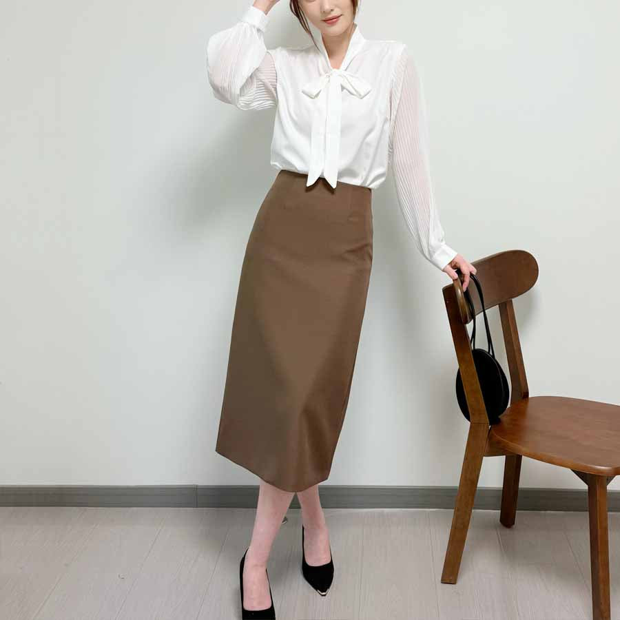 ショッピングゴー shoppinggo スーツスカート タイトスカート ペンシルスカート裏地付き ミディアム 膝丈 ファスナー アシンメトリーオフィス 通勤 ビジネス OL 事務服 仕事 フォーマル 無地 (グレー) グレー