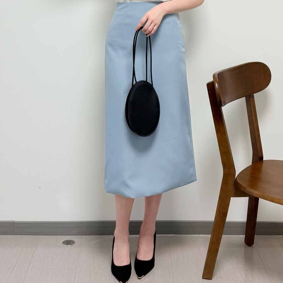 ショッピングゴー shoppinggo スーツスカート タイトスカート ペンシルスカート裏地付き ミディアム 膝丈 ファスナー アシンメトリーオフィス 通勤 ビジネス OL 事務服 仕事 フォーマル 無地 (グレー) グレー