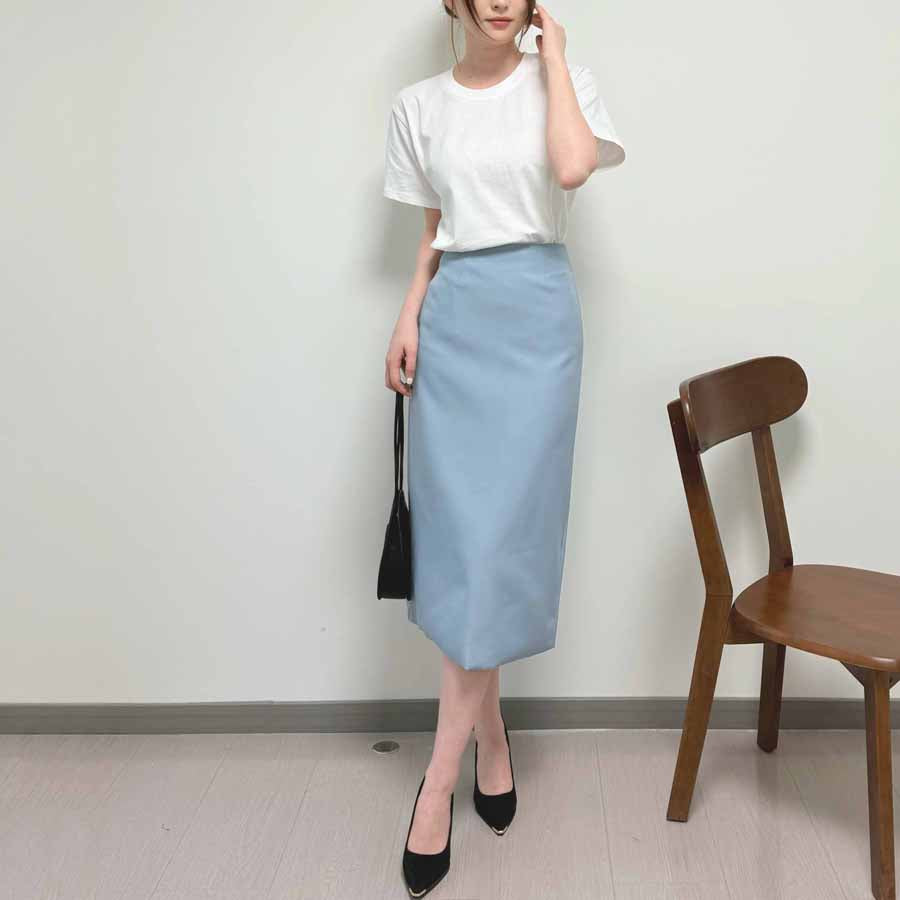 ショッピングゴー shoppinggo スーツスカート タイトスカート ペンシルスカート裏地付き ミディアム 膝丈 ファスナー アシンメトリーオフィス 通勤 ビジネス OL 事務服 仕事 フォーマル 無地 (グレー) グレー