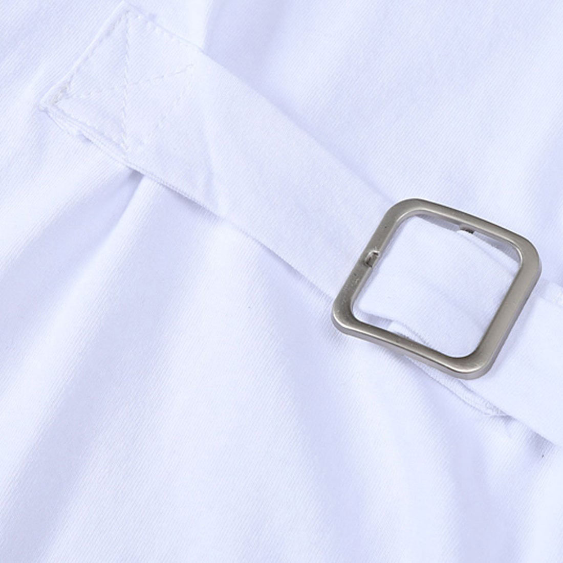 ショッピングゴー shoppinggo Tシャツ レディース 長袖 無地 カットソー 薄手 ベルトデザイン ラウンドネック シンプル ゆったり 体型カバー (ブラック) ブラック