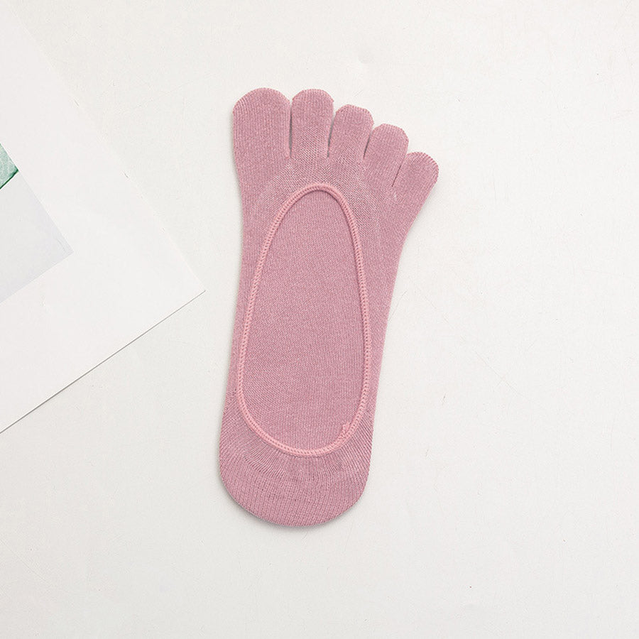 Shoppinggo shoppinggo 5-toe socks, plain socks for women, anti-odor, foot covers, shallow fit