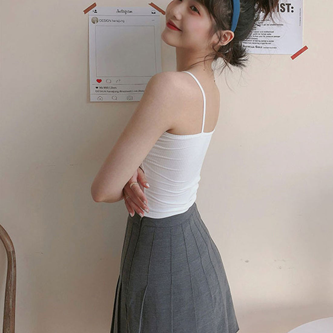 ショッピングゴー shoppinggo 夏服 カップ付きキャミソール キャミタンクトップ ブラ 白 黒 パット付 見せブラトップ ブラカバー ブラトップ 背中見せブラ (ホワイト) ホワイト