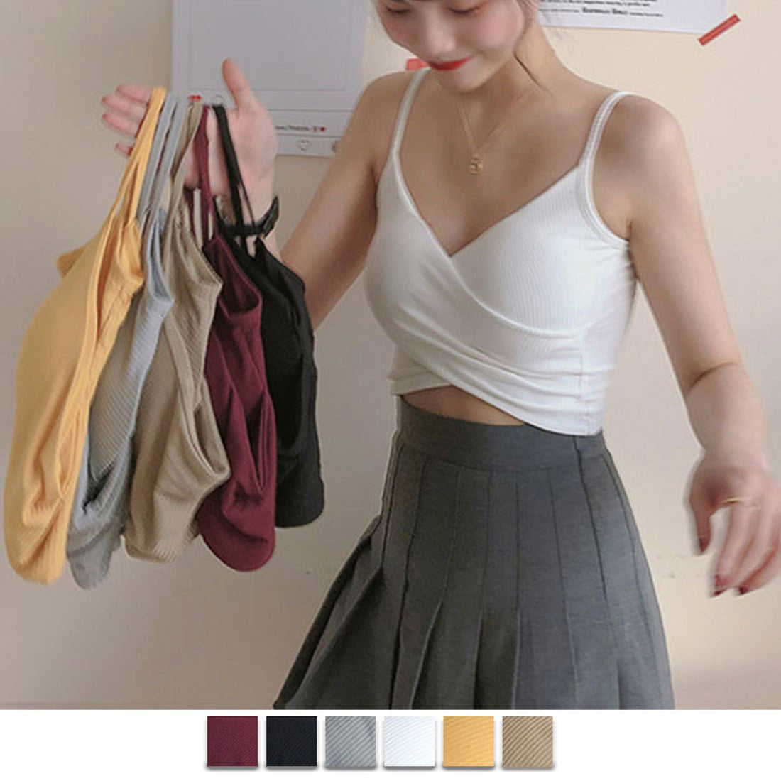 ショッピングゴー shoppinggo 夏服 カップ付きキャミソール キャミタンクトップ ブラ 白 黒 パット付 見せブラトップ ブラカバー ブラトップ 背中見せブラ (ホワイト) ホワイト