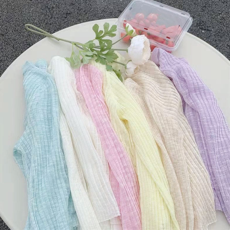 Shoppinggo Summer Cardigan, Openwork V-neck Cardigan, Top, Long Sleeve, Short Length, Front Opening, Sheer, Layering, Cute