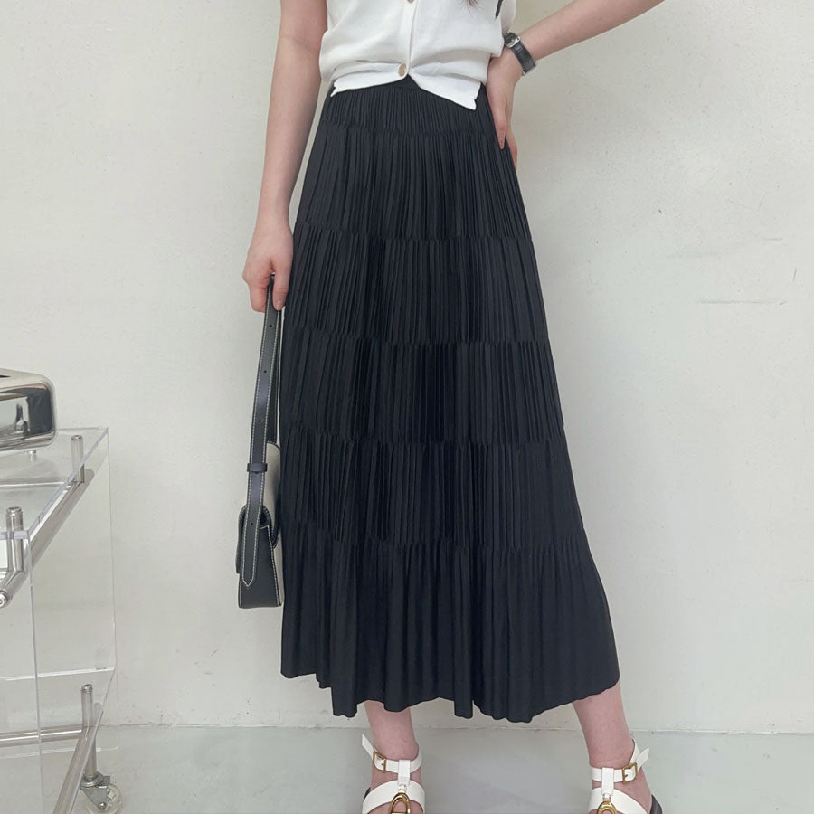 ショッピングゴー shoppinggo サマーニット プリーツスカート 2点セットアップ 上下セット 夏 レディースファッション ツーピースセット ゆったり オフィスカジュアル 大人コーデ