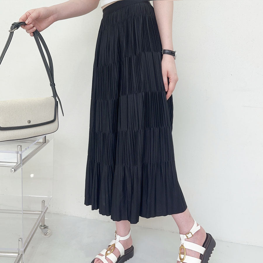 ショッピングゴー shoppinggo サマーニット プリーツスカート 2点セットアップ 上下セット 夏 レディースファッション ツーピースセット ゆったり オフィスカジュアル 大人コーデ