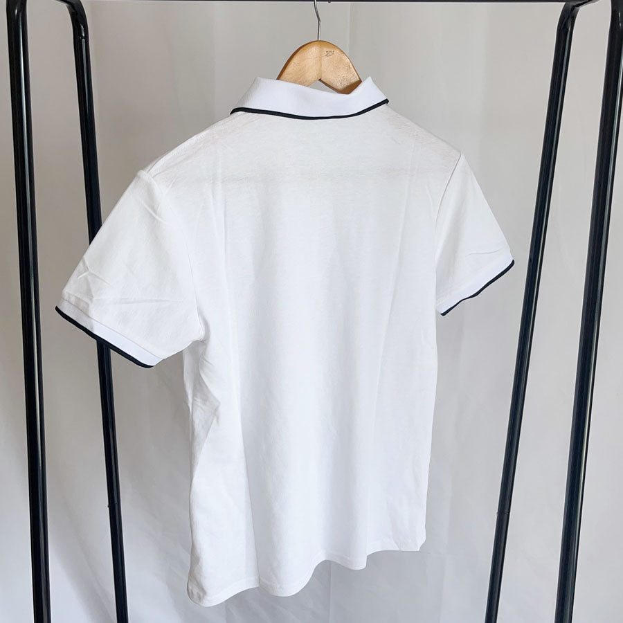 Shopping go Shoppinggo 配色立領短袖T卹polo衫短版女短袖上衣春夏上衣立領羅紋短袖羅紋T卹領子剪裁縫製