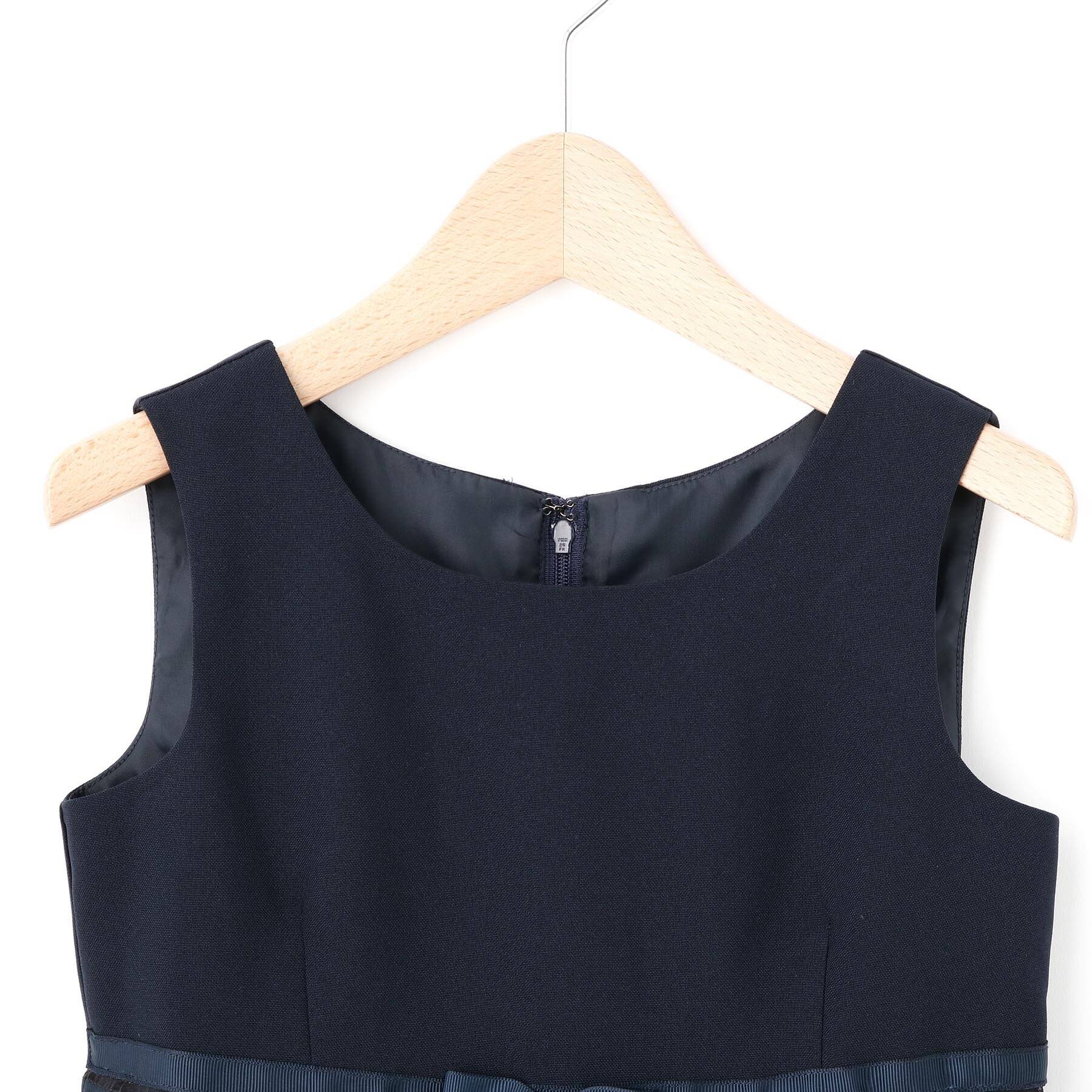 シューラルー キッズ SHOO・LA・RUE/Kids 【110-130cm/3点セット/セレモニー/入卒】シアーボーダーワンピース