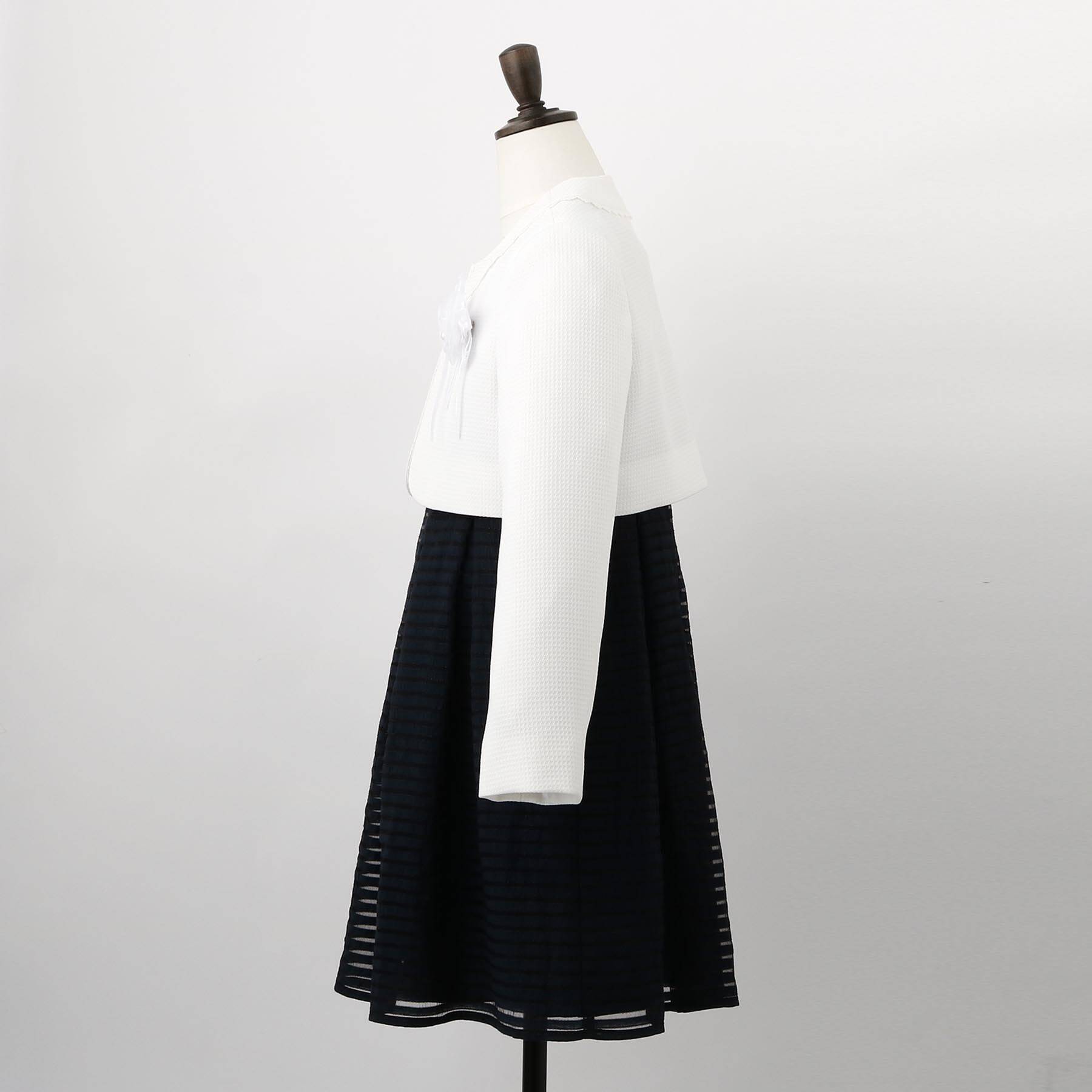 シューラルー キッズ SHOO・LA・RUE/Kids 【110-130cm/3点セット/セレモニー/入卒】シアーボーダーワンピース