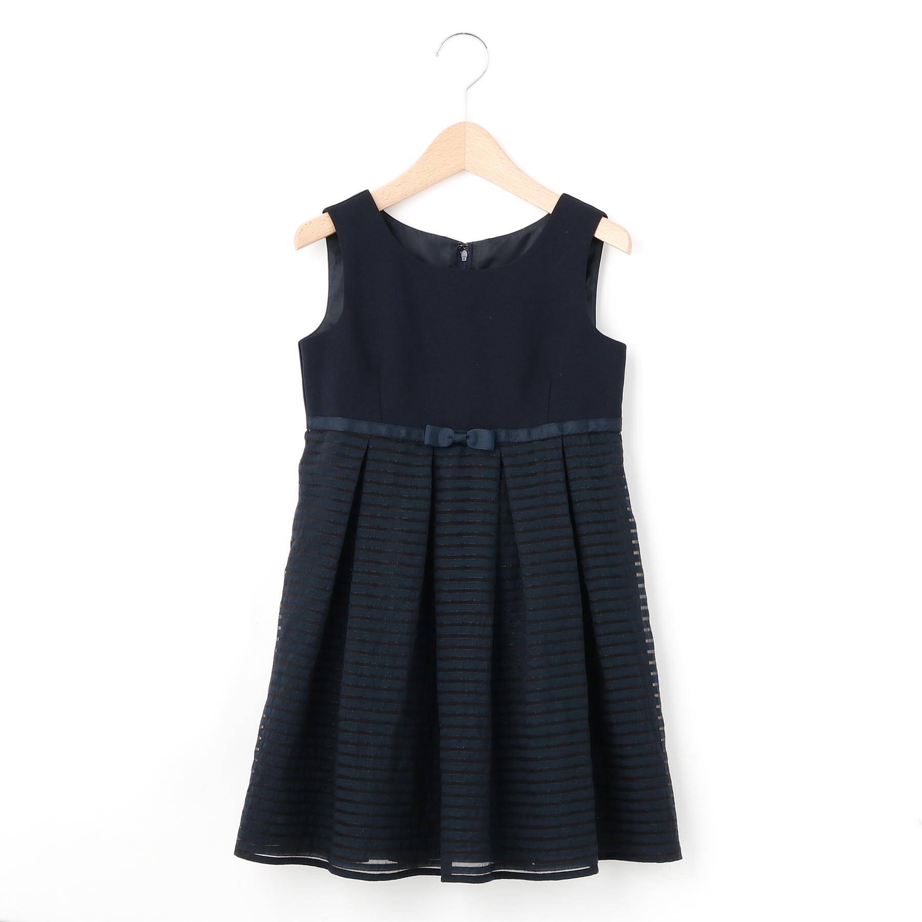 シューラルー キッズ SHOO・LA・RUE/Kids 【110-130cm/3点セット/セレモニー/入卒】シアーボーダーワンピース