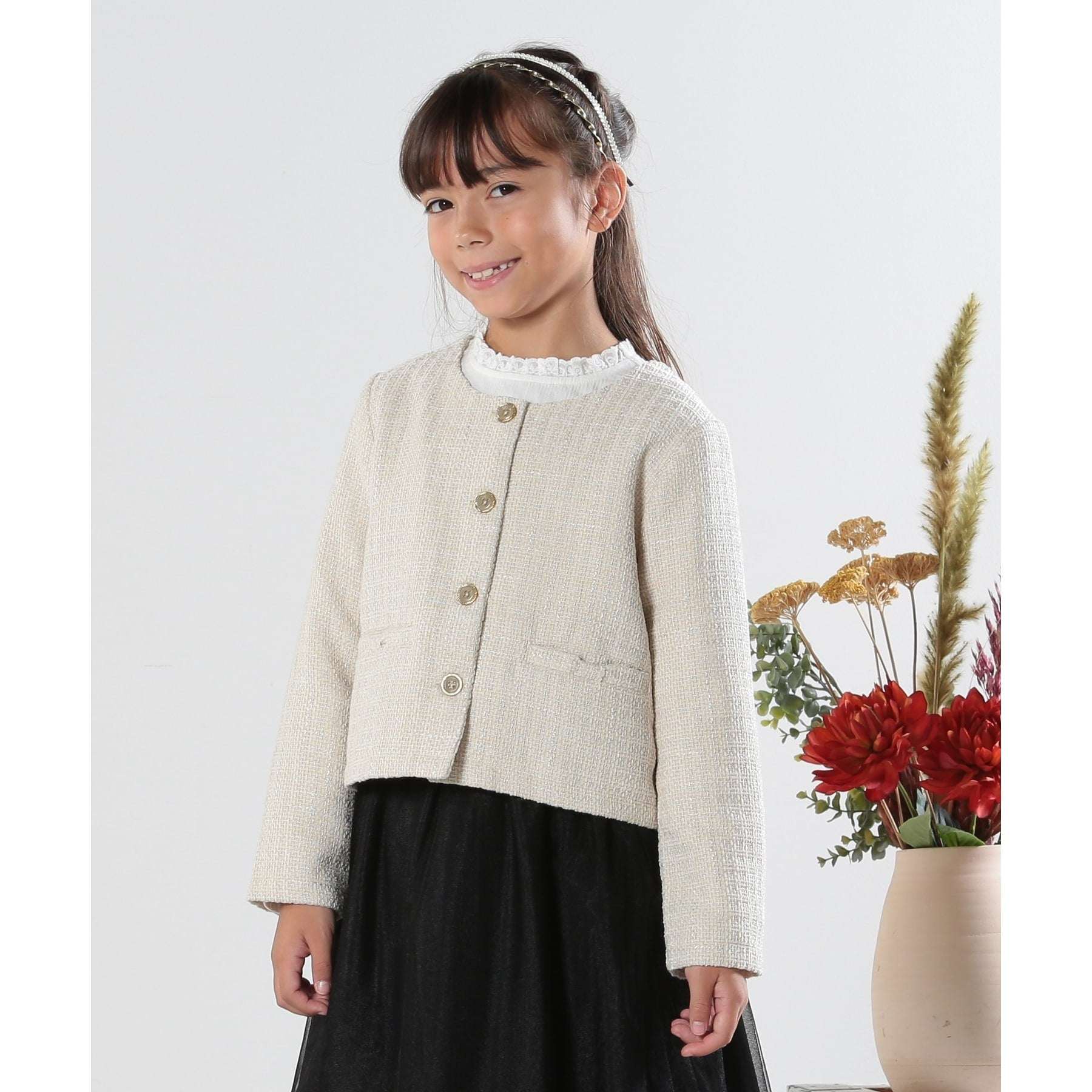 シューラルー キッズ SHOO・LA・RUE/Kids 【プチセレ】ツイードジャケット
