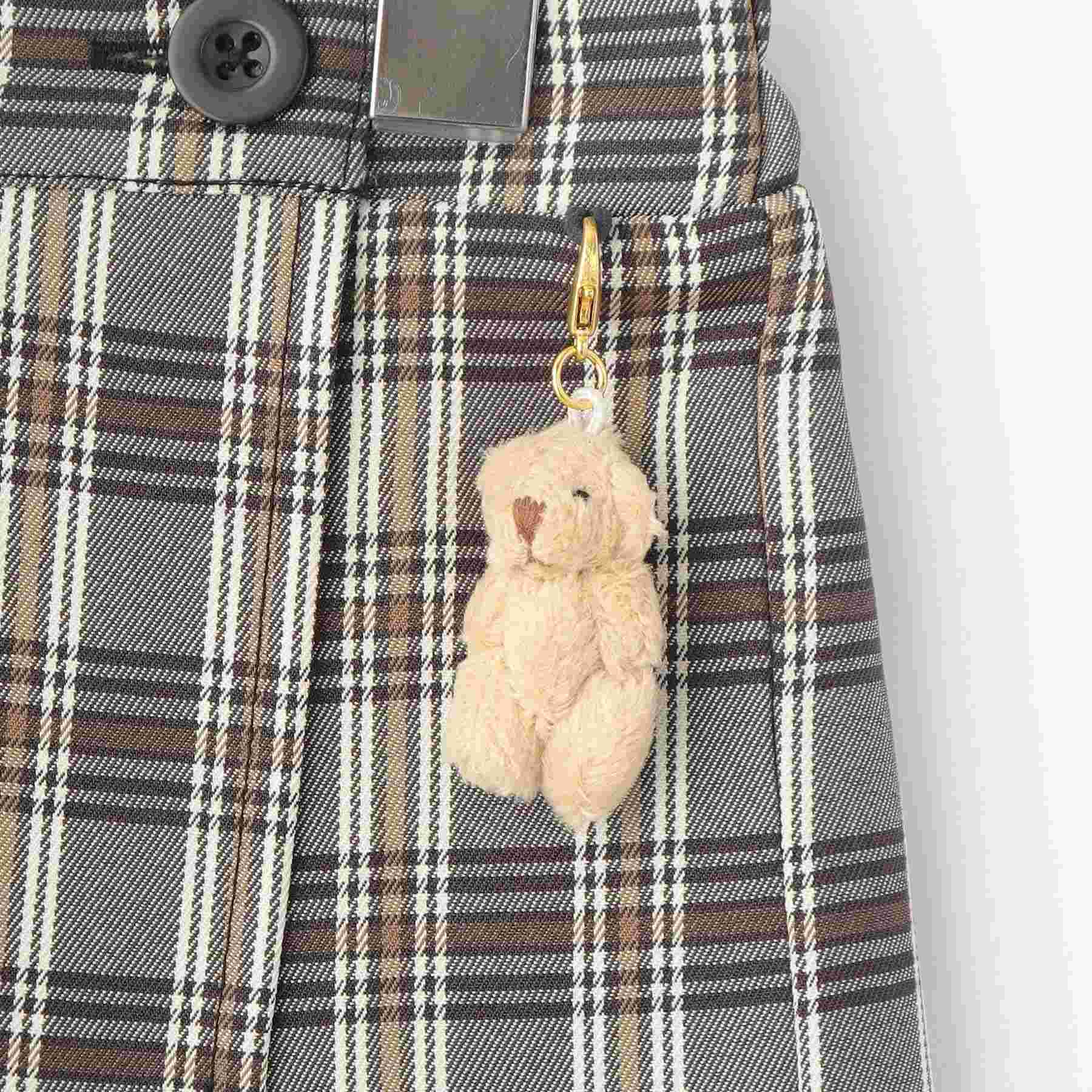 SHOO・LA・RUE Kids Check skirt and pants with bear charm