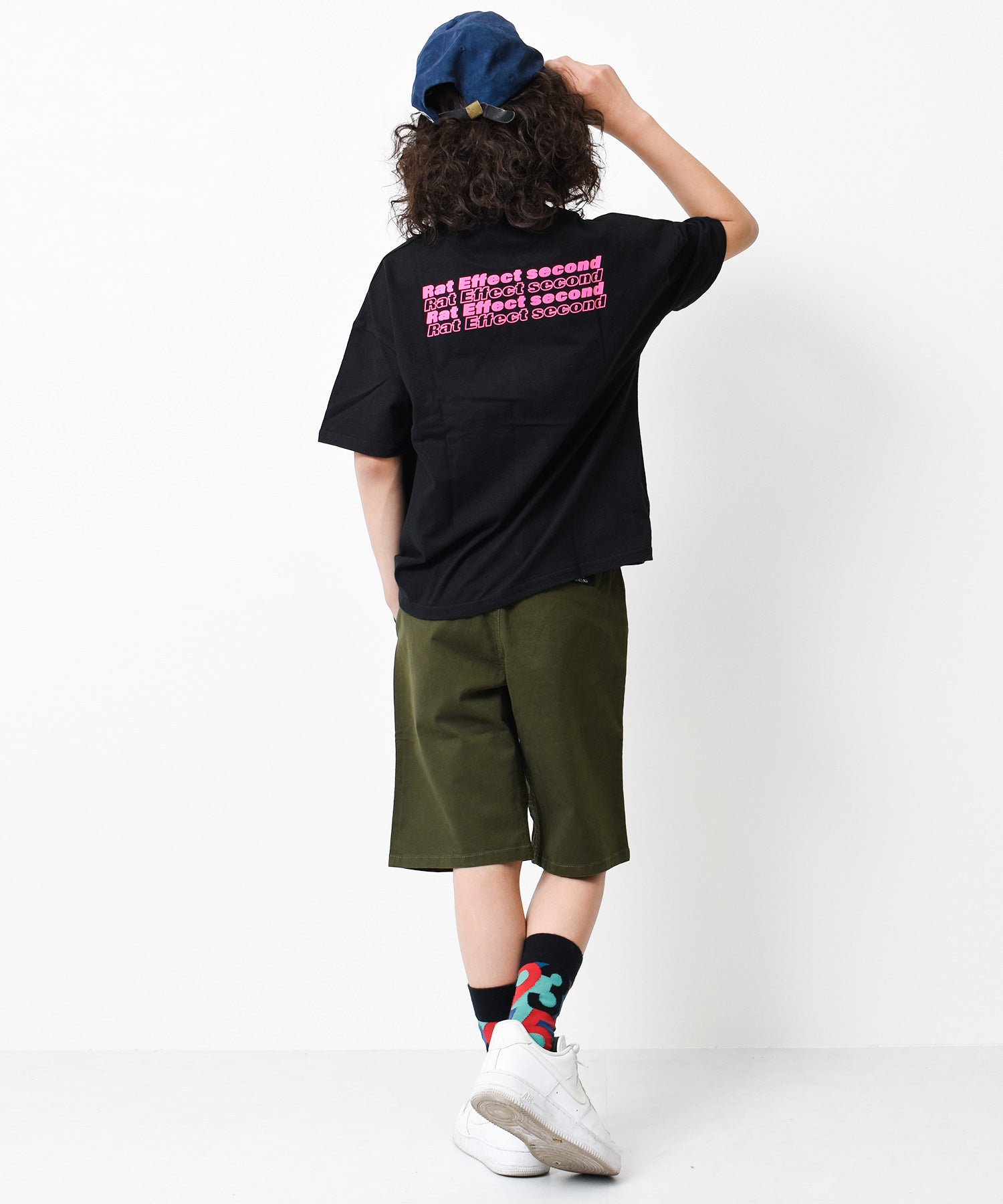 ラット エフェクト RAT EFFECT バックネオンロゴプリントビッグTシャツ (ライトグレー) ライトグレー