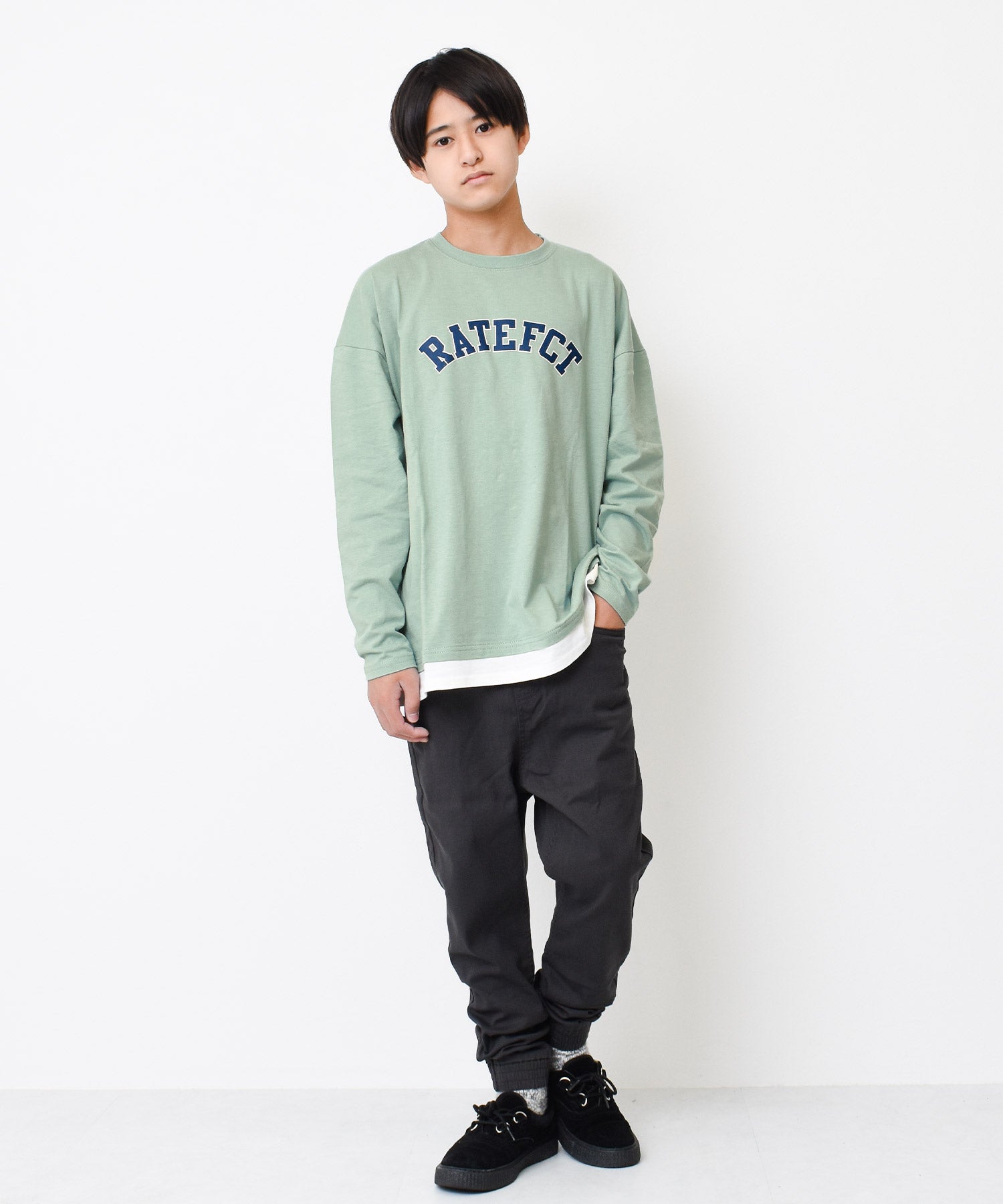 ラット エフェクト RAT EFFECT アーチロゴプリントロングTシャツ