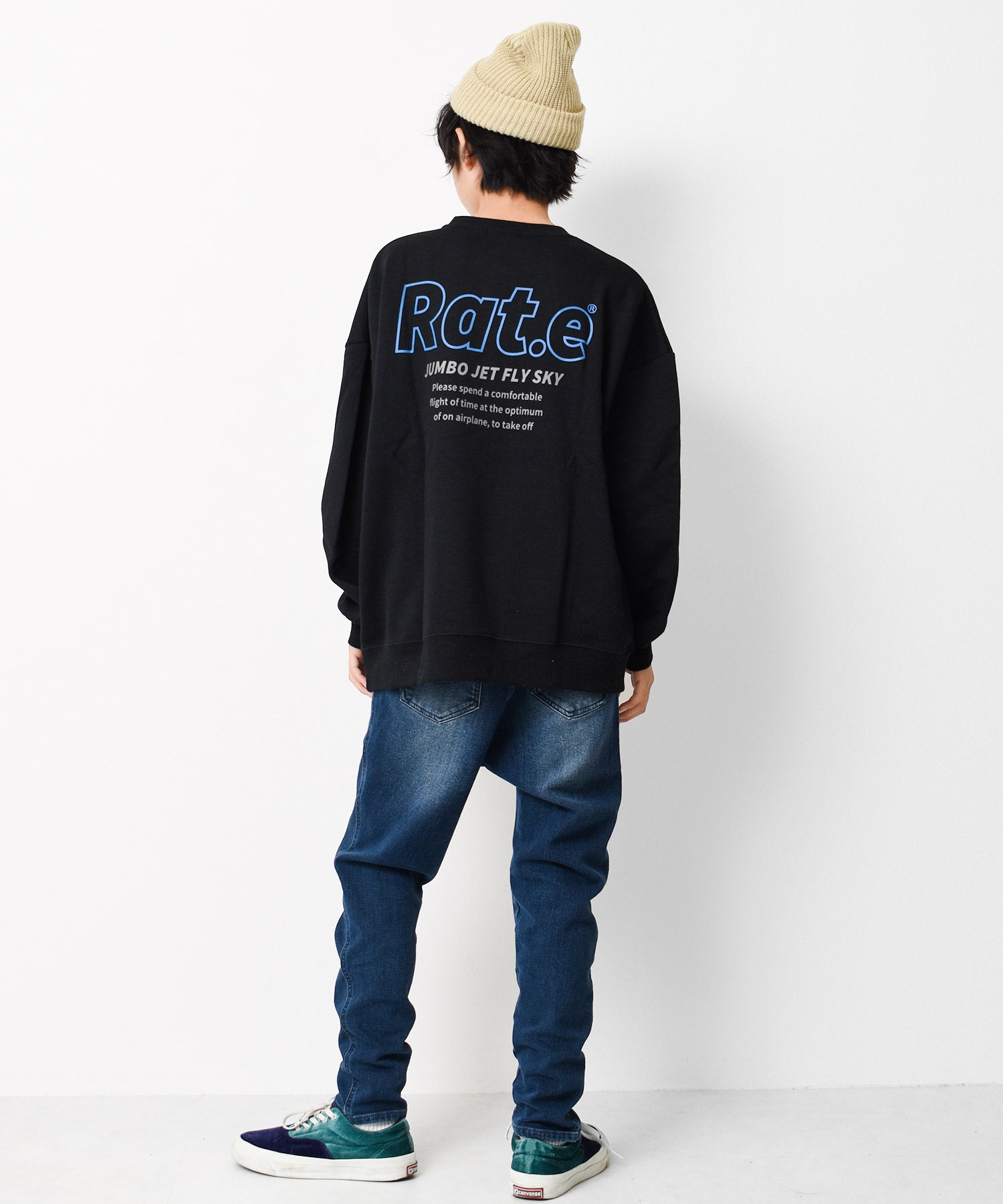 ラット エフェクト RAT EFFECT 裏起毛バックロゴプリントトレーナー