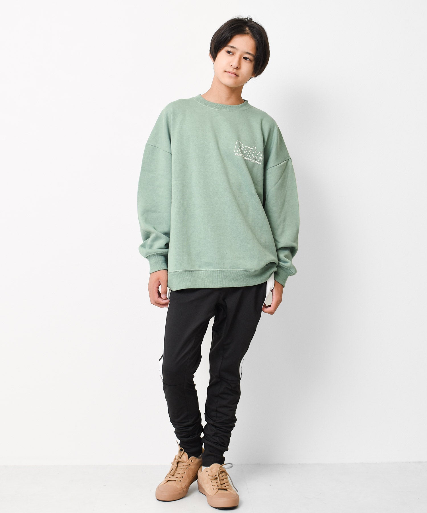 ラット エフェクト RAT EFFECT 裏起毛バックロゴプリントトレーナー