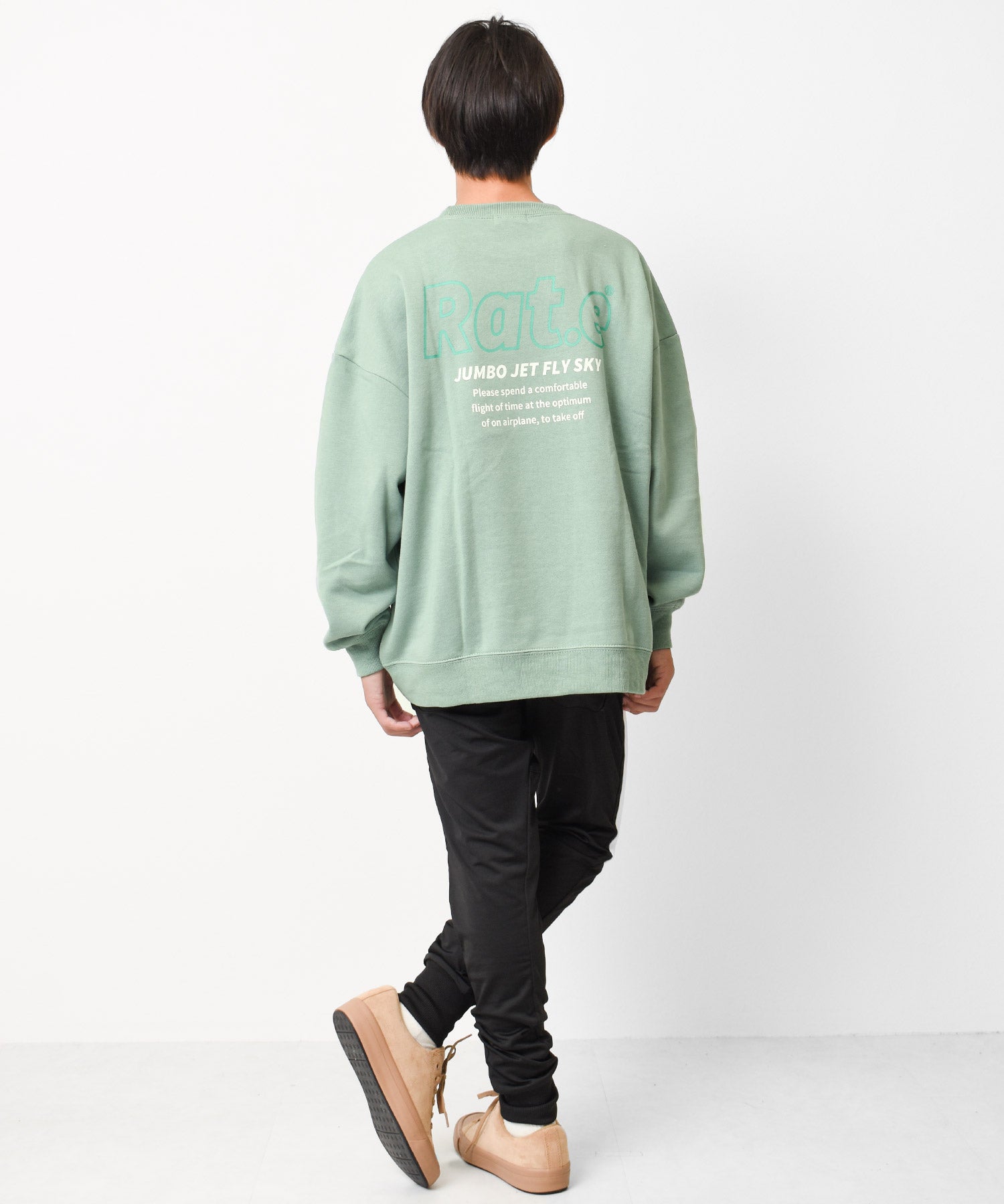 ラット エフェクト RAT EFFECT 裏起毛バックロゴプリントトレーナー