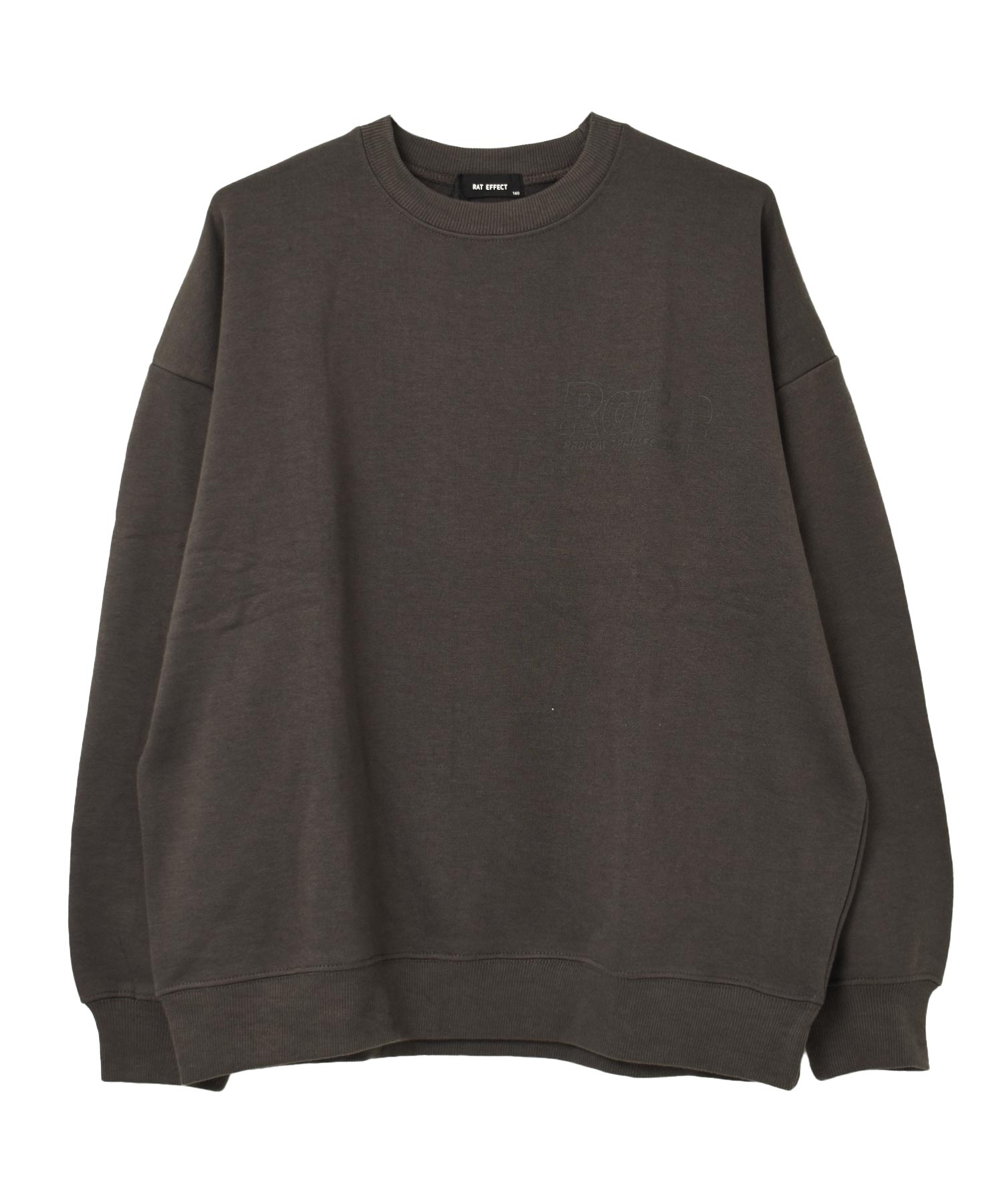 ラット エフェクト RAT EFFECT 裏起毛バックロゴプリントトレーナー