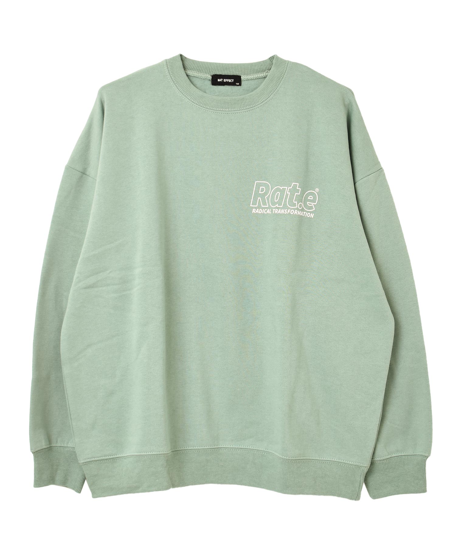ラット エフェクト RAT EFFECT 裏起毛バックロゴプリントトレーナー