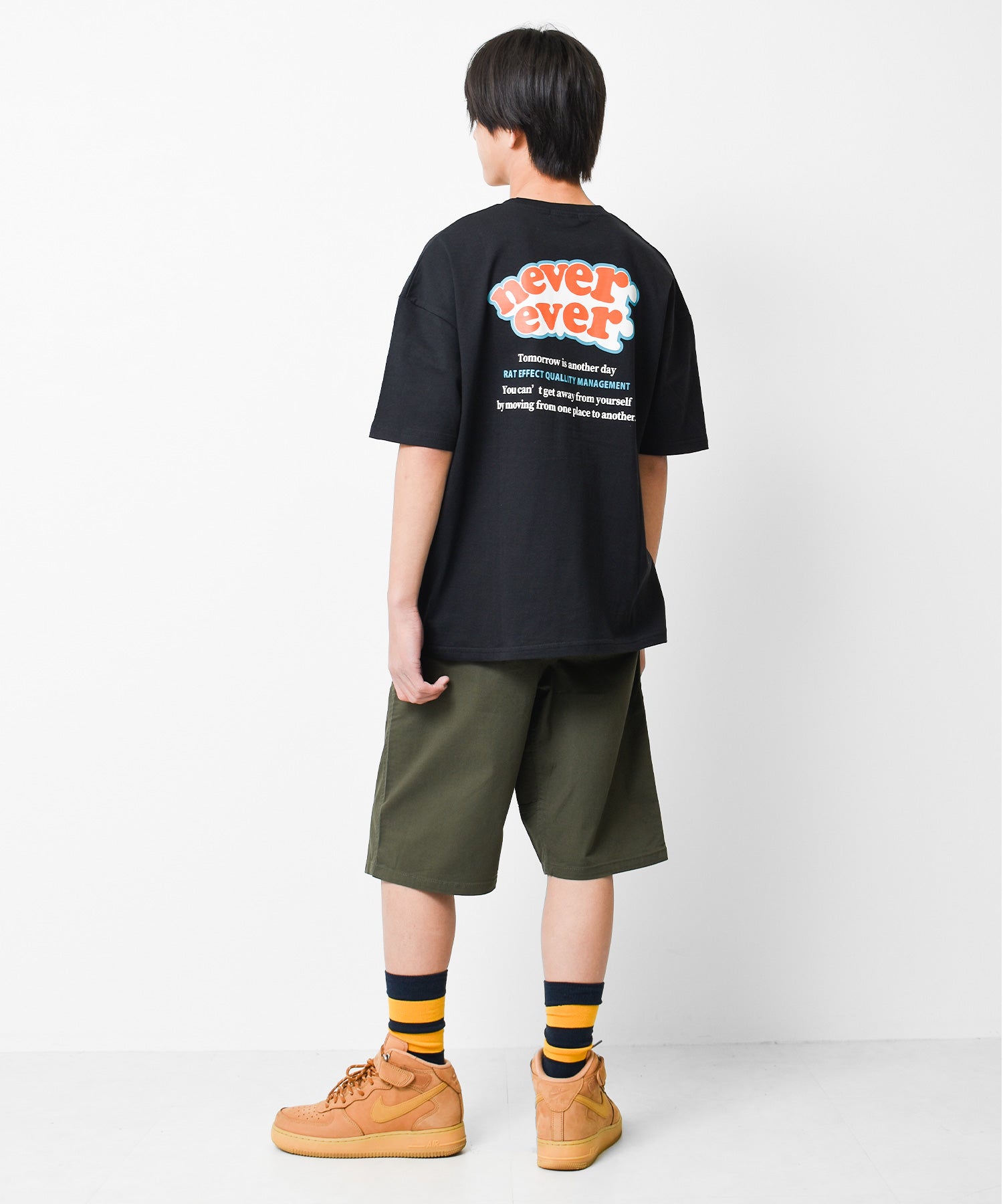 ラット エフェクト RAT EFFECT nevereverバックロゴプリントTシャツ