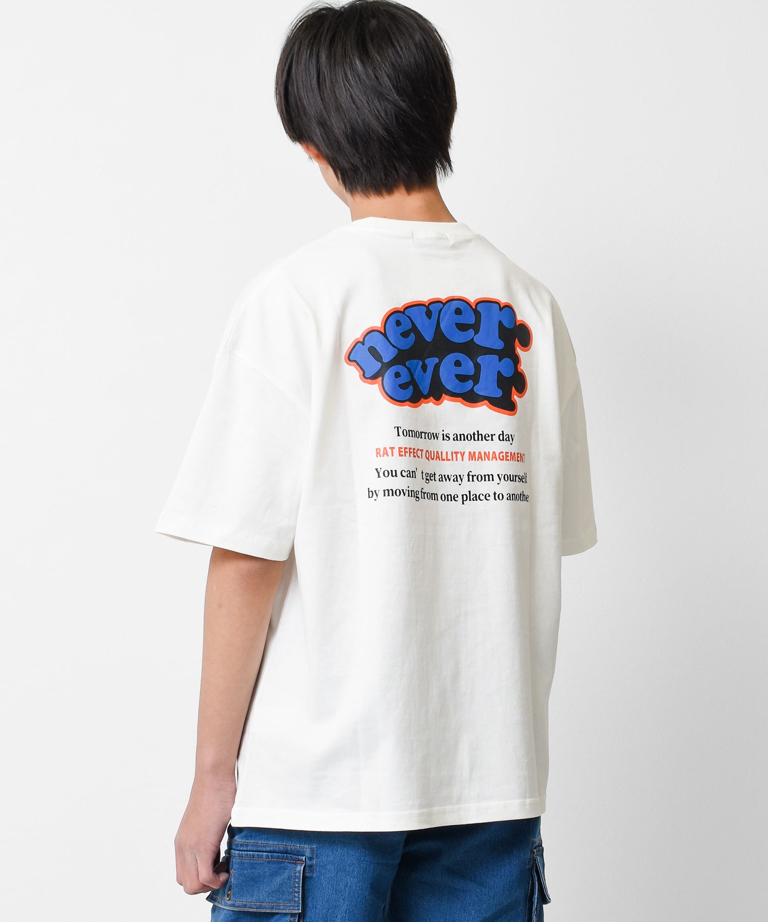 ラット エフェクト RAT EFFECT nevereverバックロゴプリントTシャツ