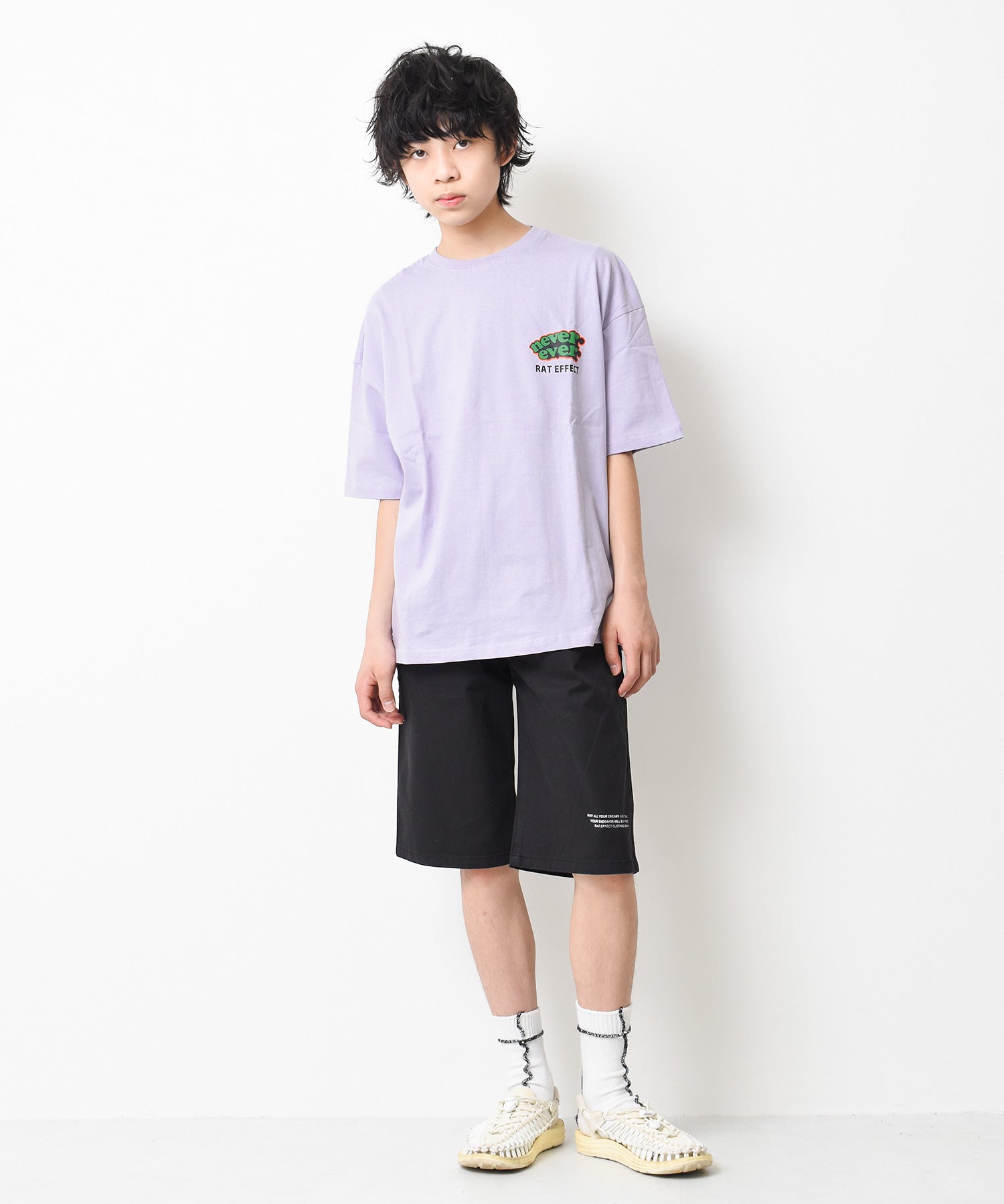 ラット エフェクト RAT EFFECT nevereverバックロゴプリントTシャツ
