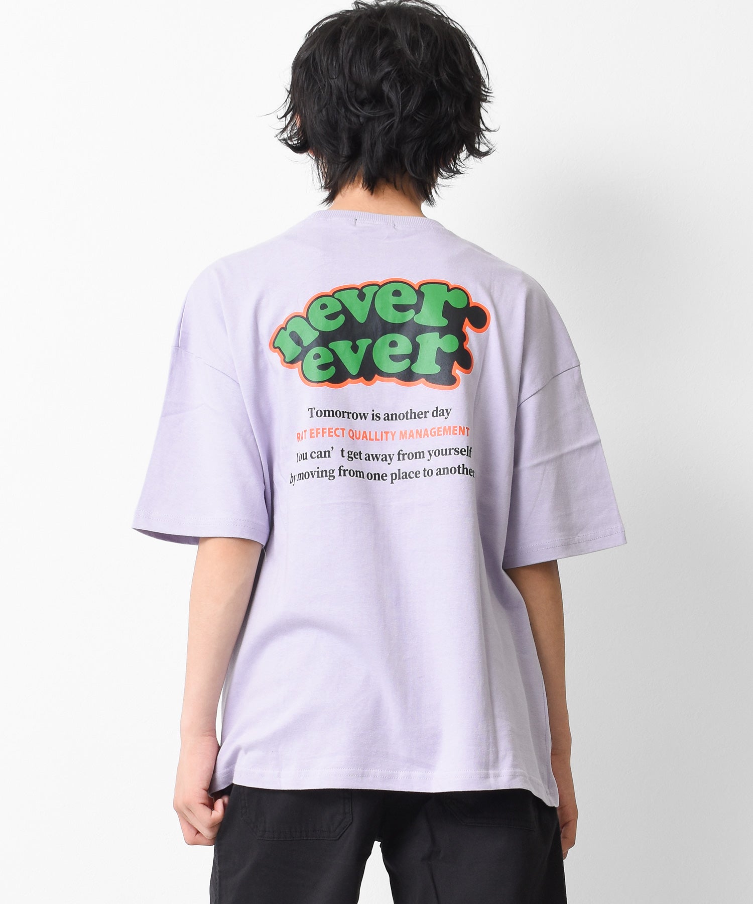 ラット エフェクト RAT EFFECT nevereverバックロゴプリントTシャツ