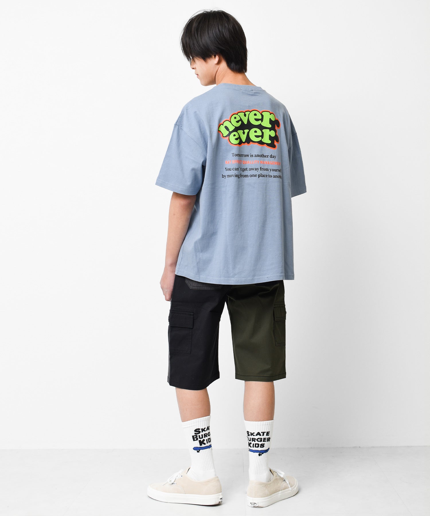 ラット エフェクト RAT EFFECT nevereverバックロゴプリントTシャツ