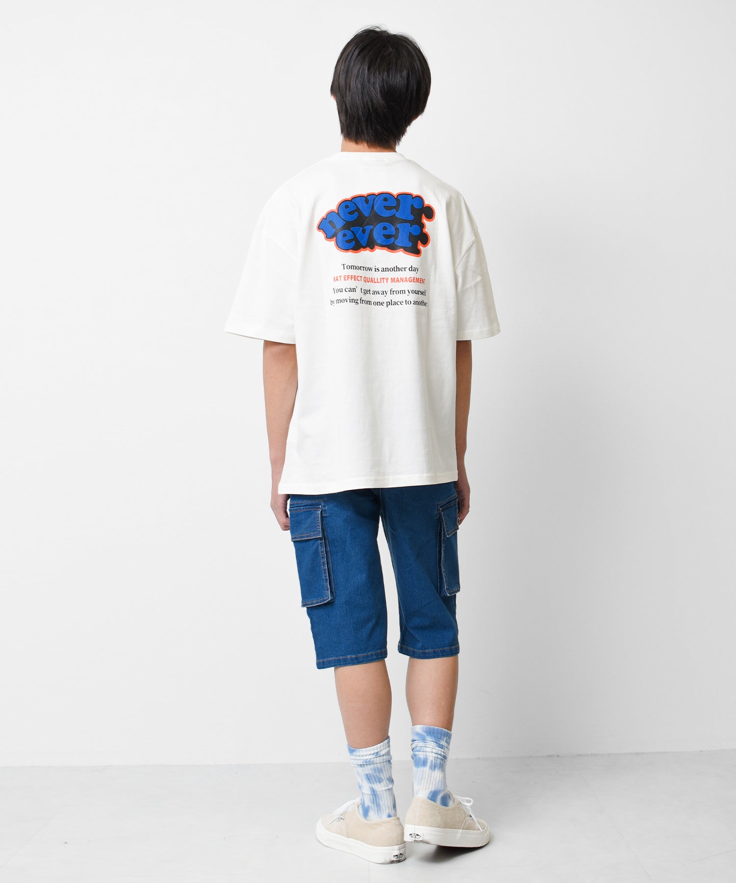 ラット エフェクト RAT EFFECT nevereverバックロゴプリントTシャツ