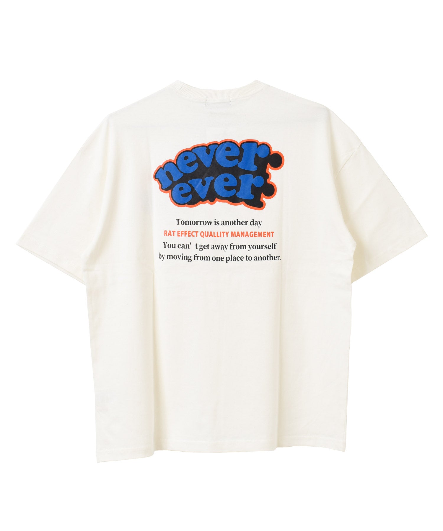 ラット エフェクト RAT EFFECT nevereverバックロゴプリントTシャツ