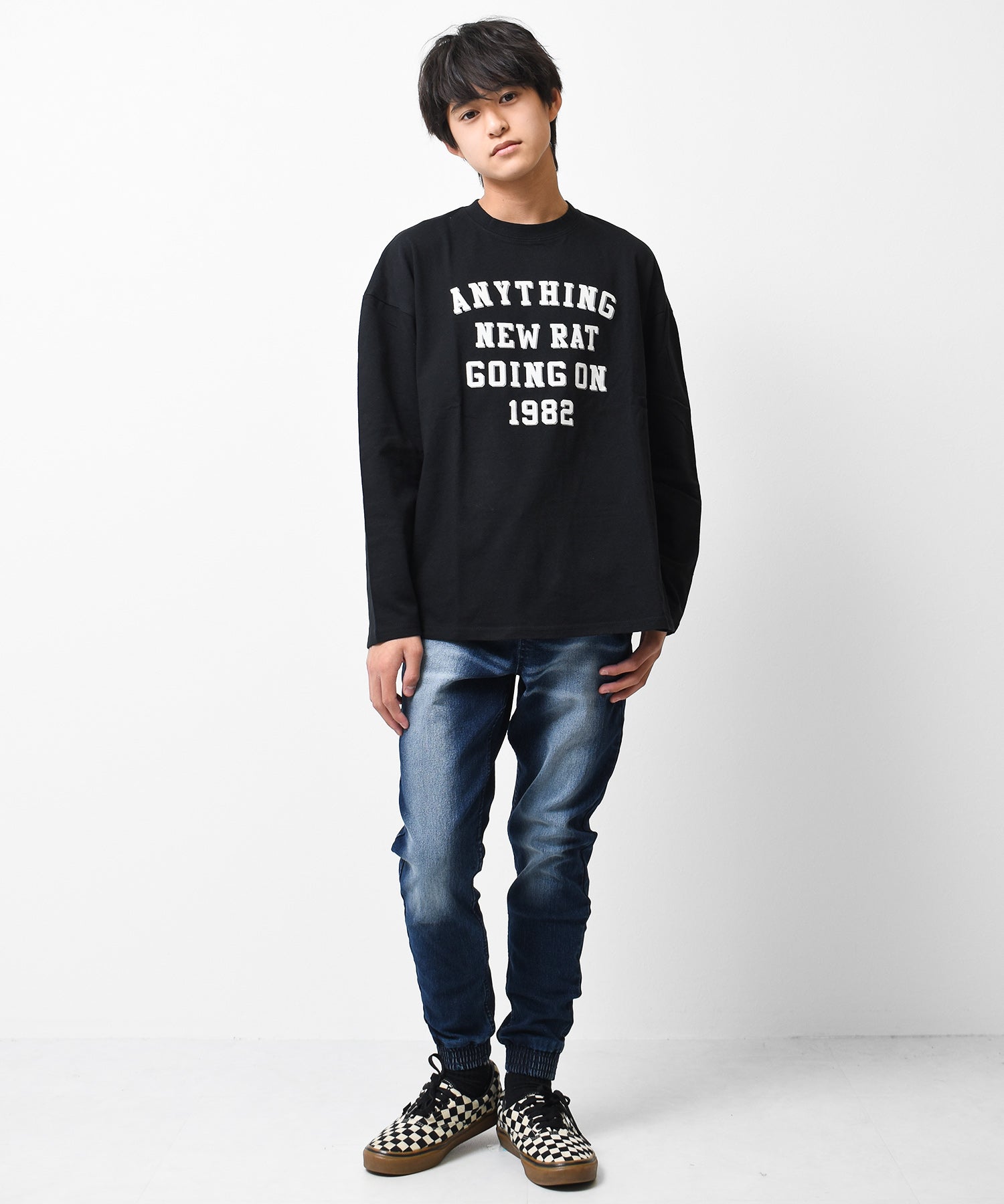 ラット エフェクト RAT EFFECT アーチロゴプリントロングTシャツ