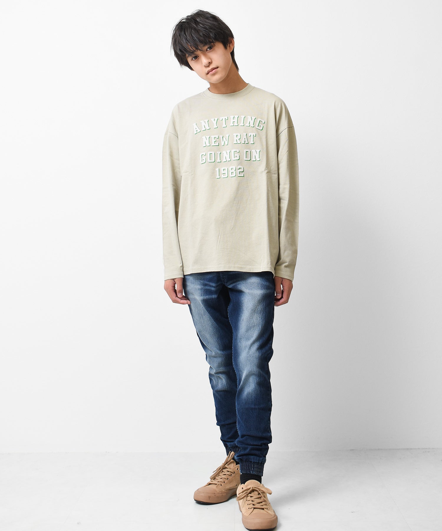 ラット エフェクト RAT EFFECT アーチロゴプリントロングTシャツ