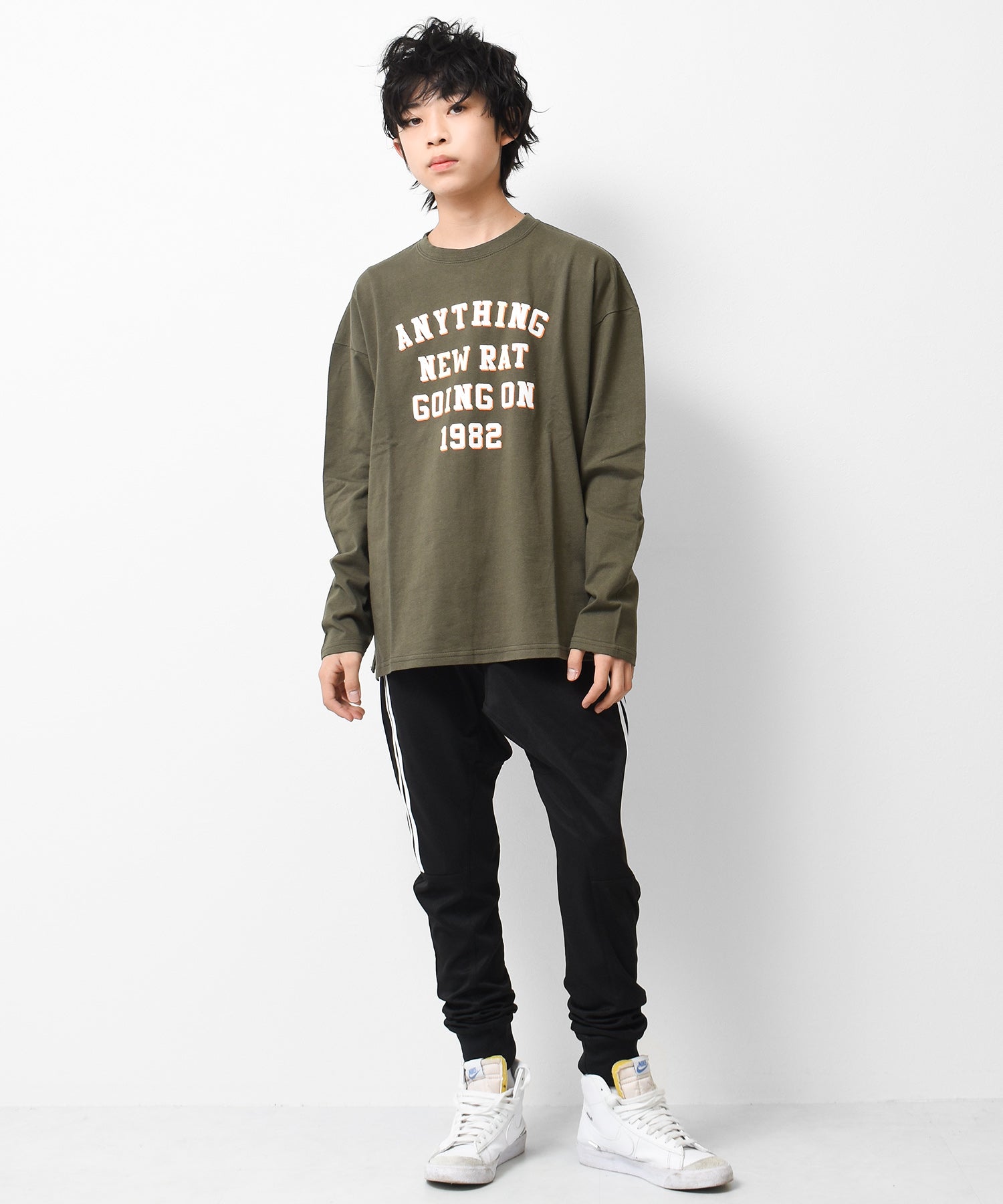 ラット エフェクト RAT EFFECT アーチロゴプリントロングTシャツ