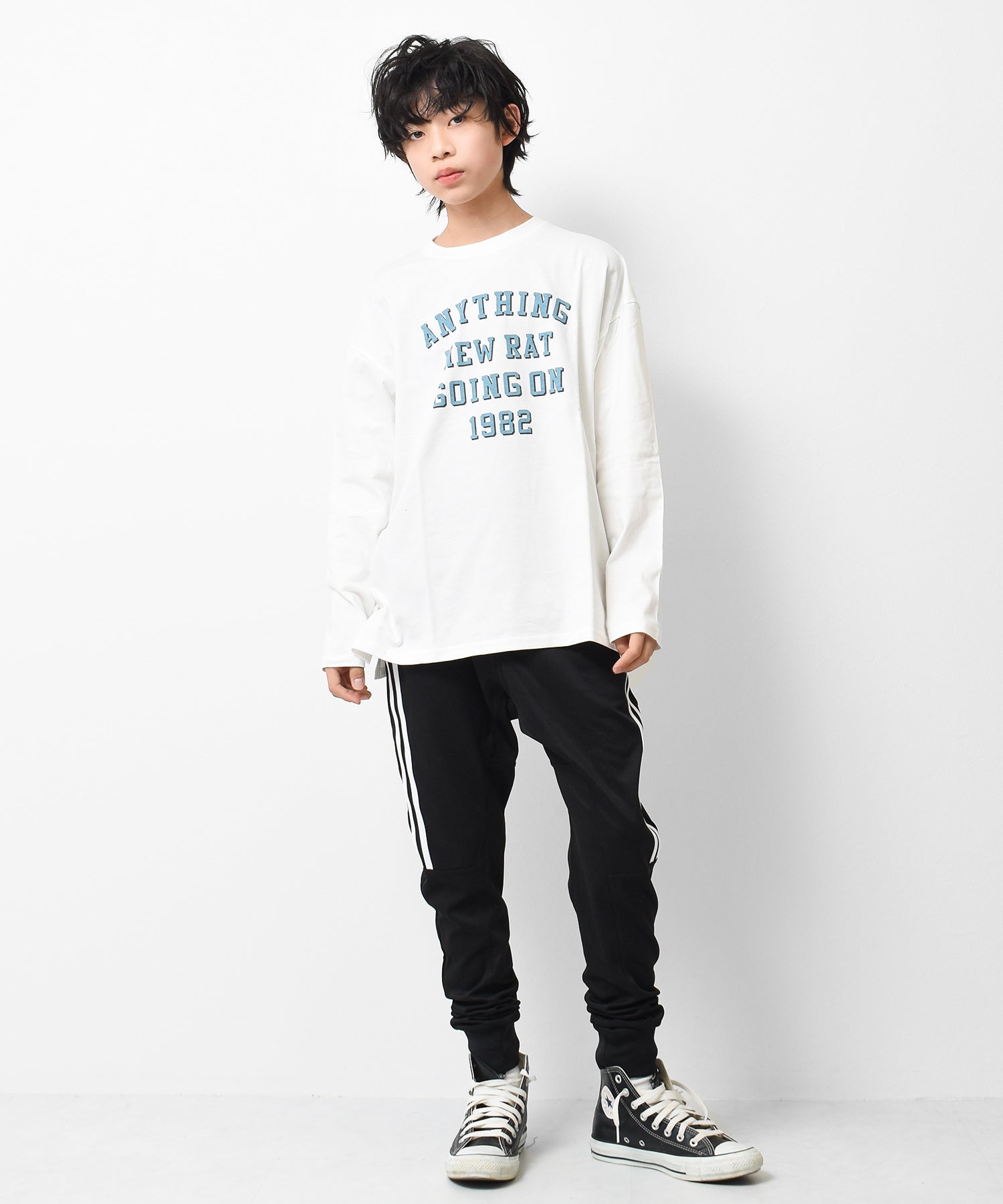 ラット エフェクト RAT EFFECT アーチロゴプリントロングTシャツ