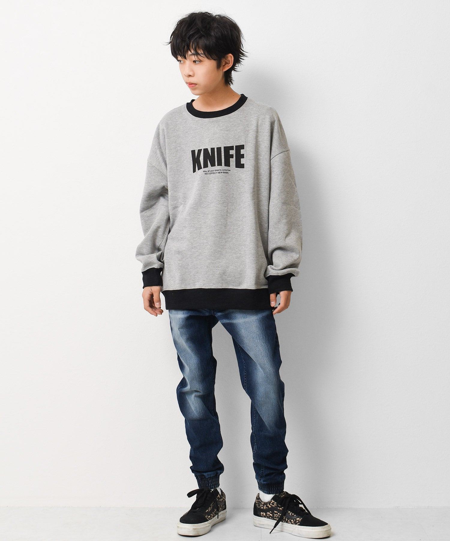 ラット エフェクト RAT EFFECT 裏起毛フロントロゴプリントトレーナー