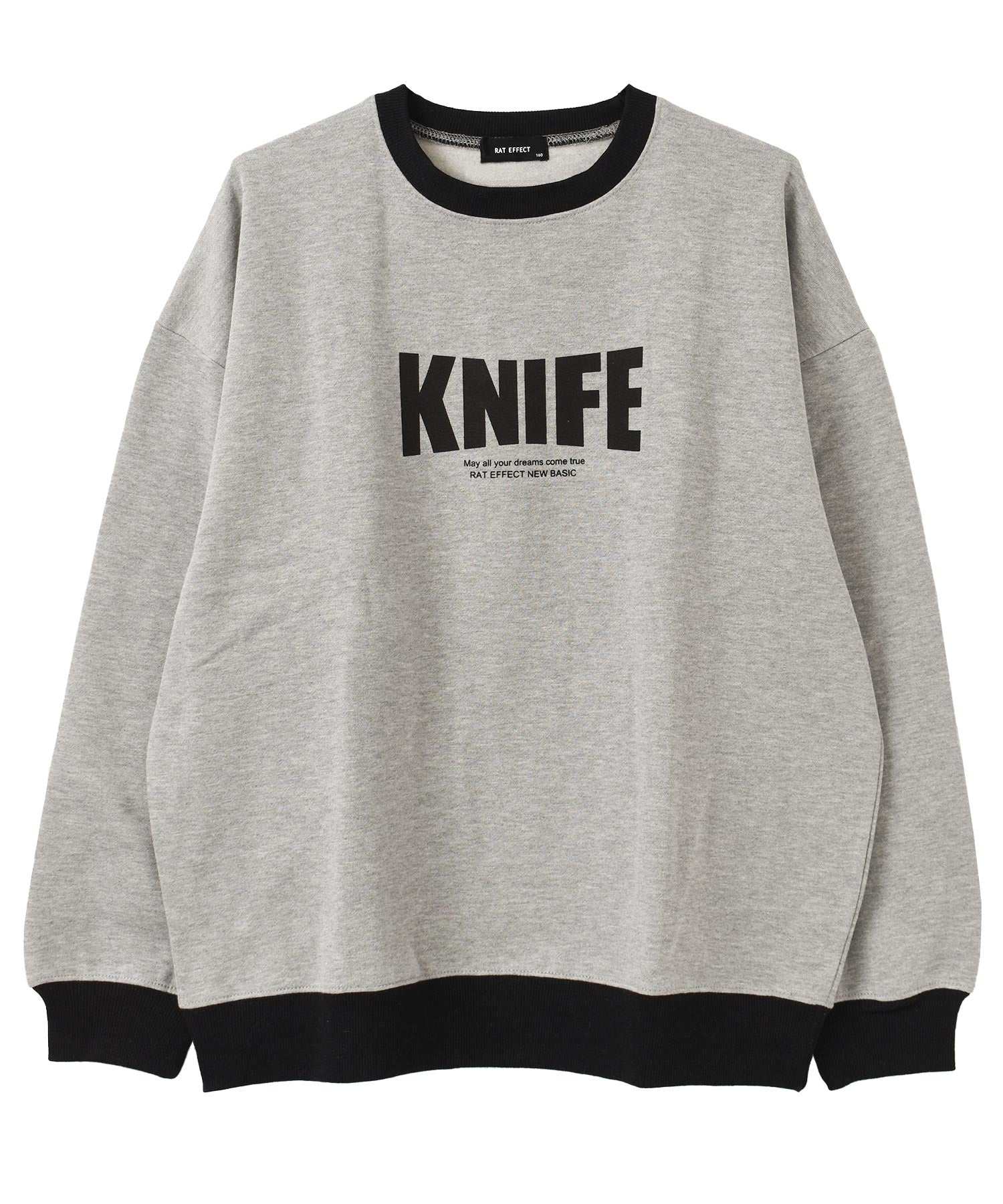 ラット エフェクト RAT EFFECT 裏起毛フロントロゴプリントトレーナー