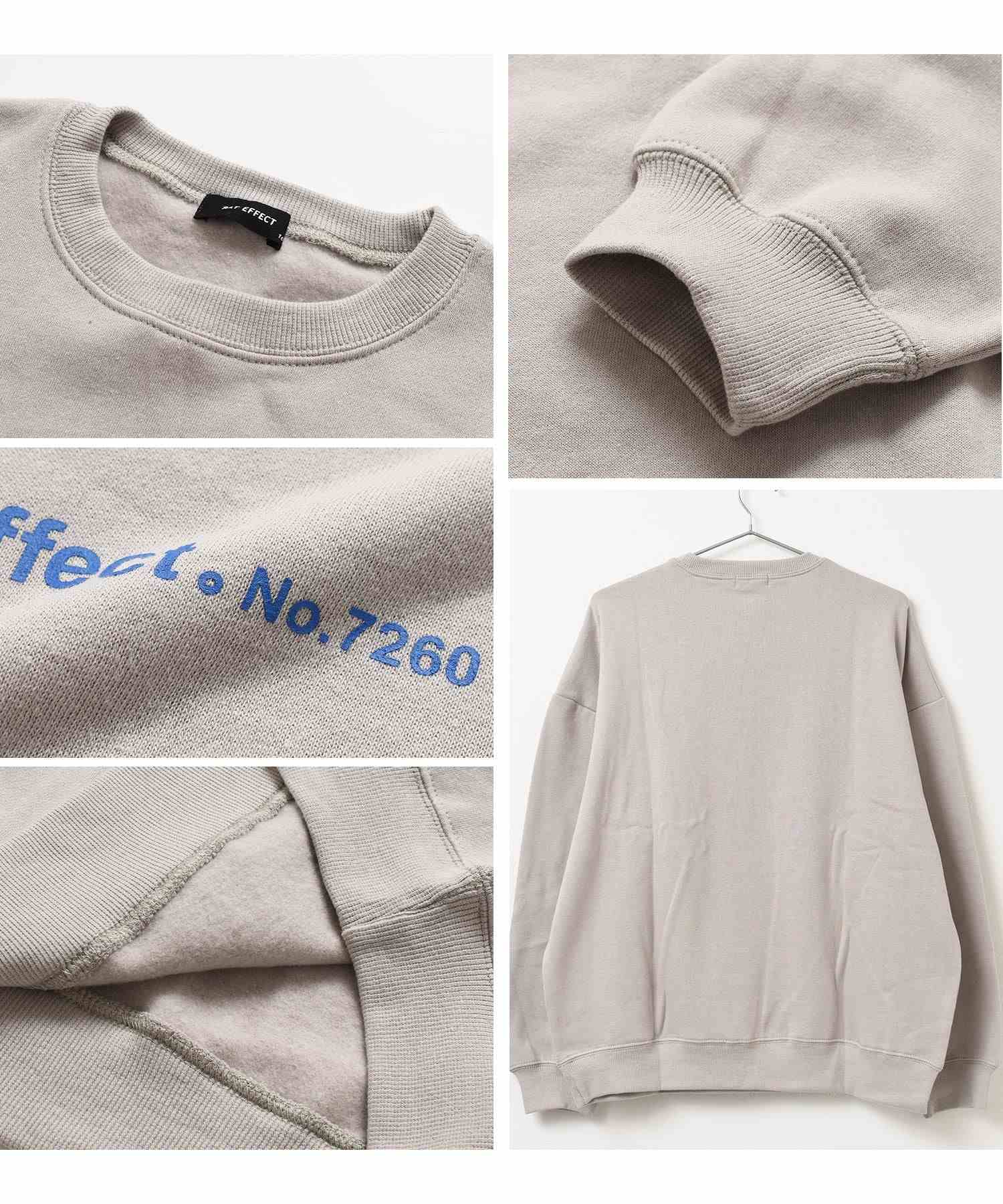 ラット エフェクト RAT EFFECT 裏起毛袖ロゴプリントトレーナー