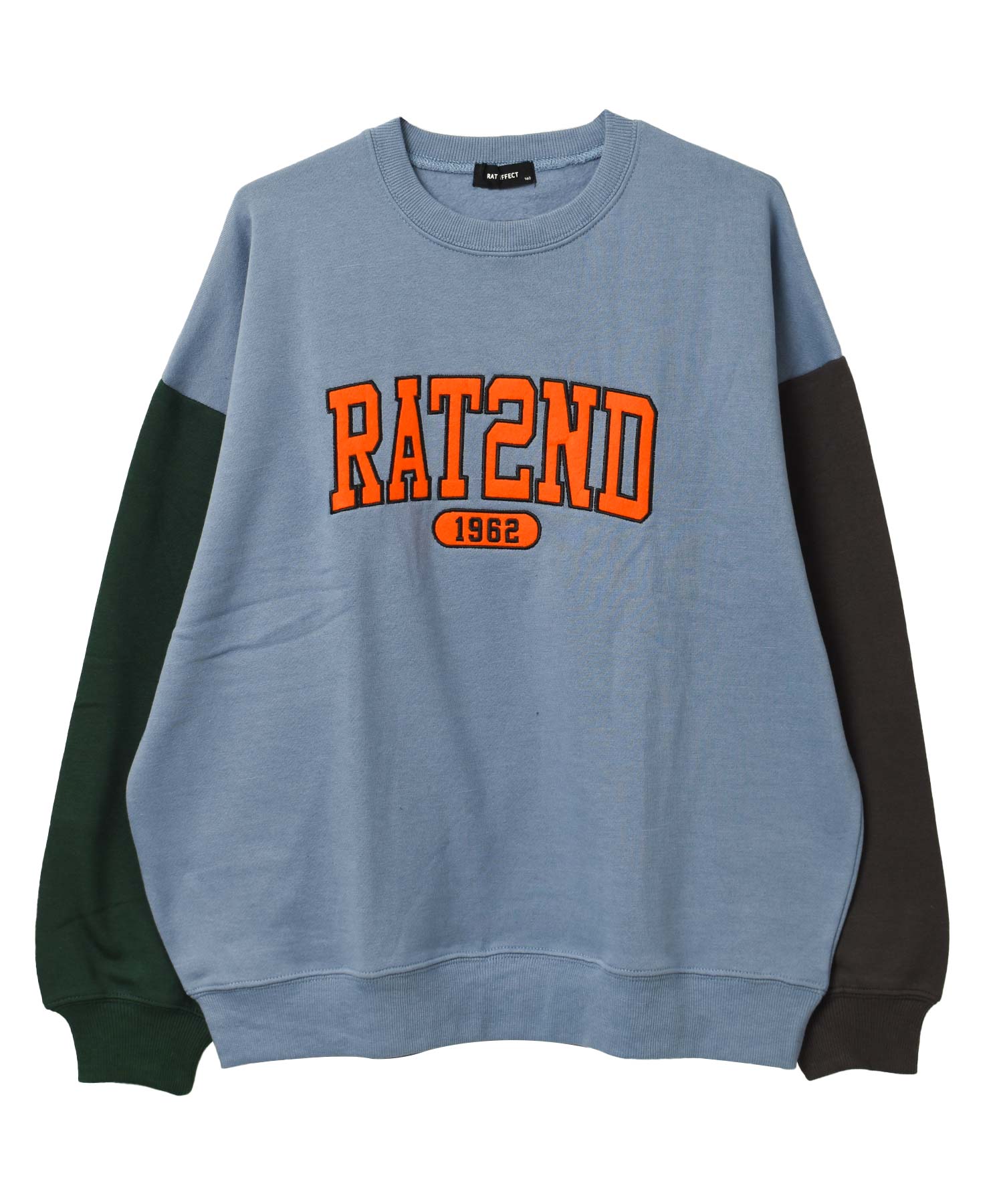 ラット エフェクト RAT EFFECT 裏起毛アーチロゴ刺繍トレーナー