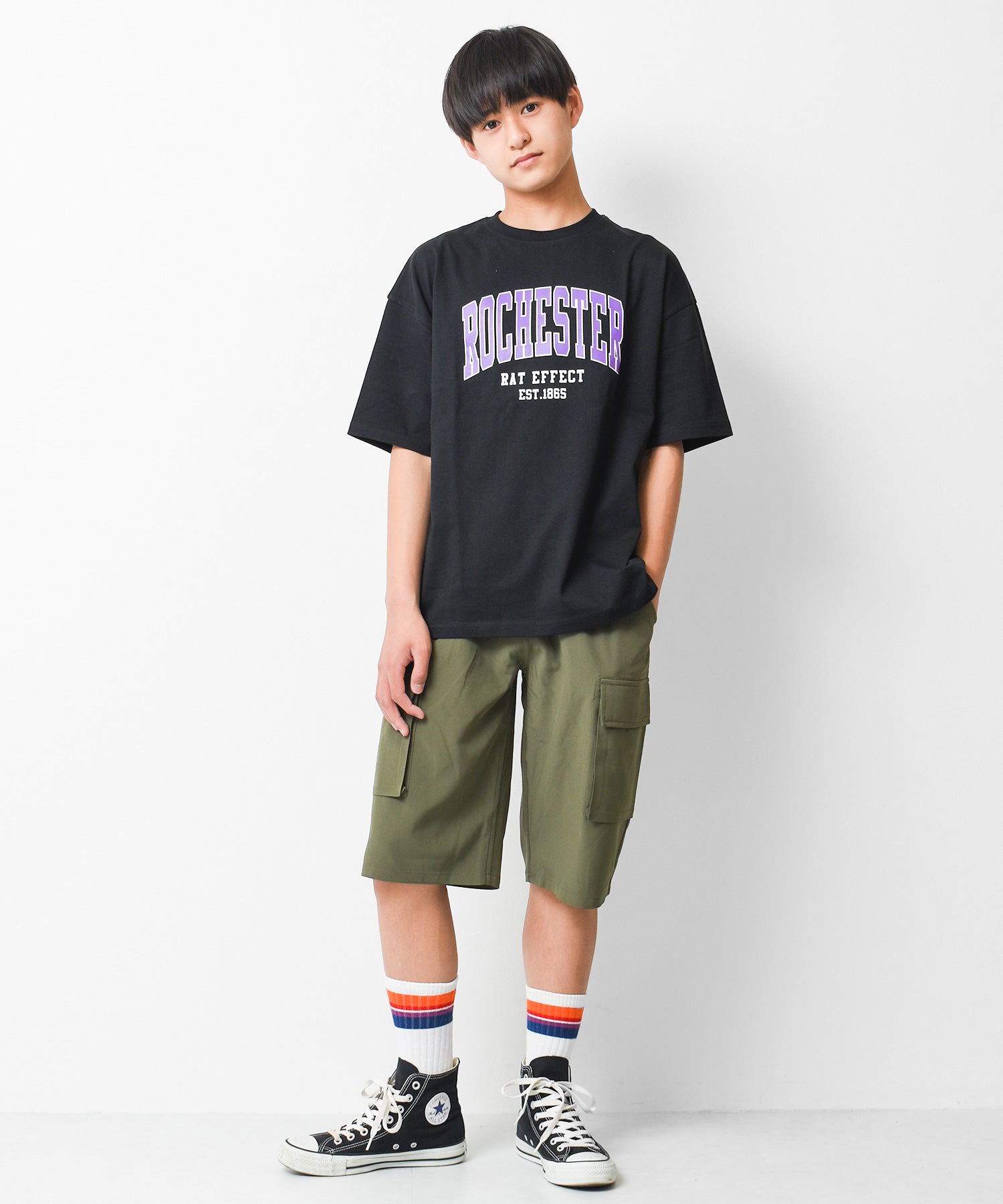 ラット エフェクト RAT EFFECT ドライポリエステルカーゴハーフパンツ