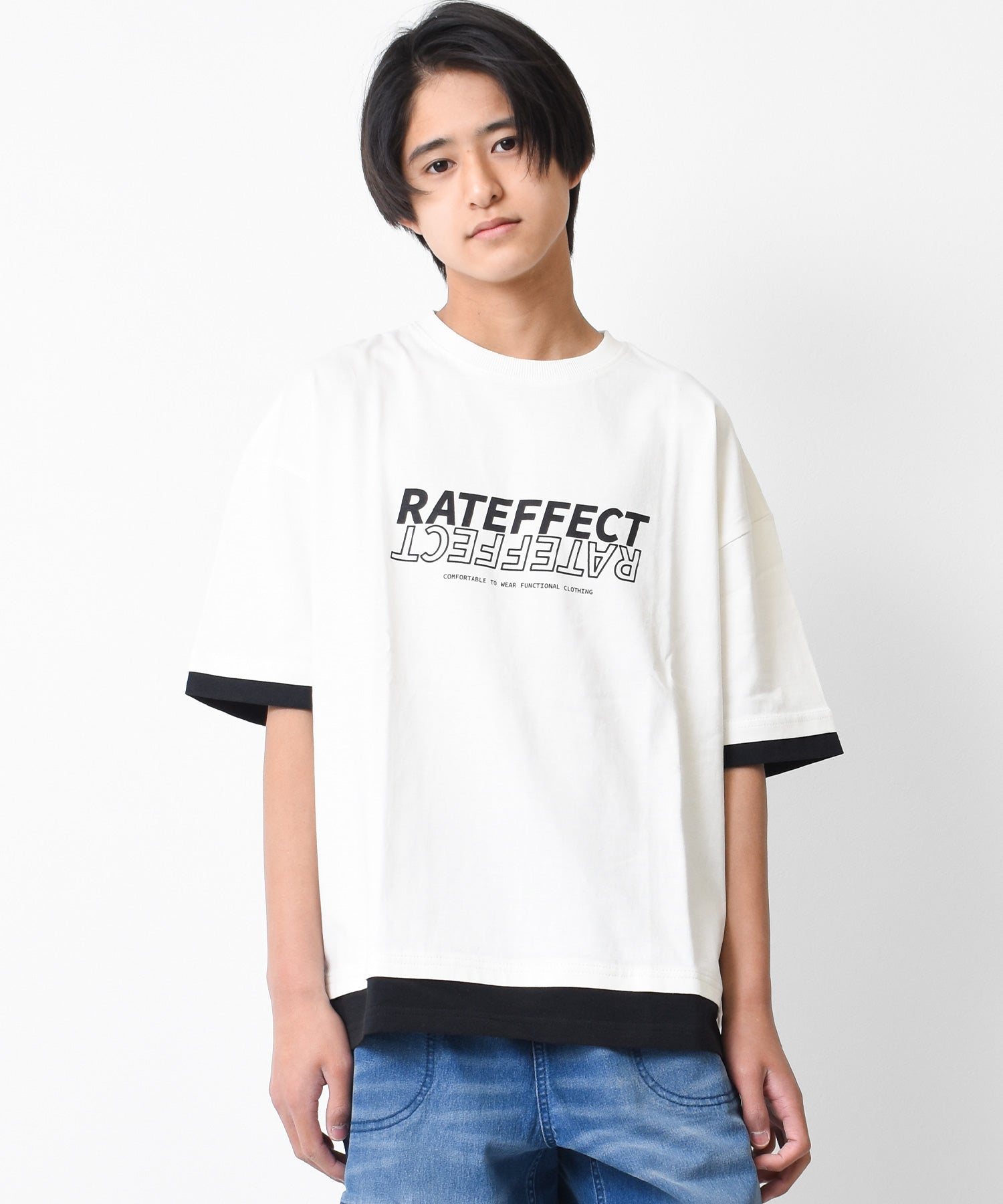 ラット エフェクト RAT EFFECT レイヤード風プリントTシャツ