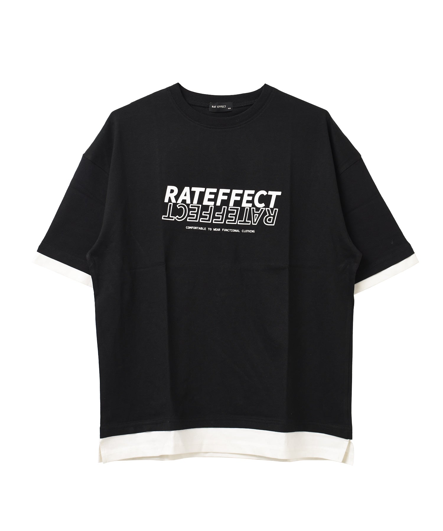 ラット エフェクト RAT EFFECT レイヤード風プリントTシャツ