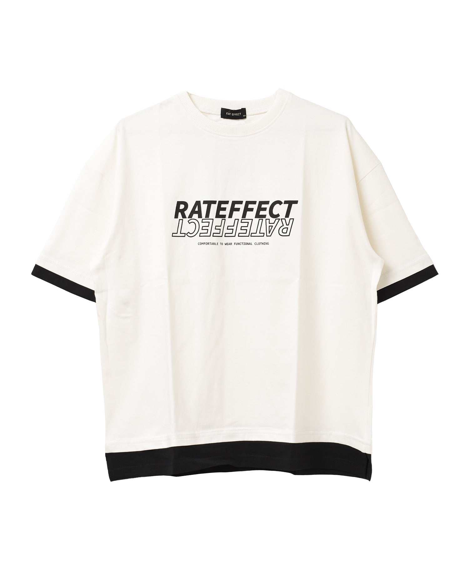ラット エフェクト RAT EFFECT レイヤード風プリントTシャツ