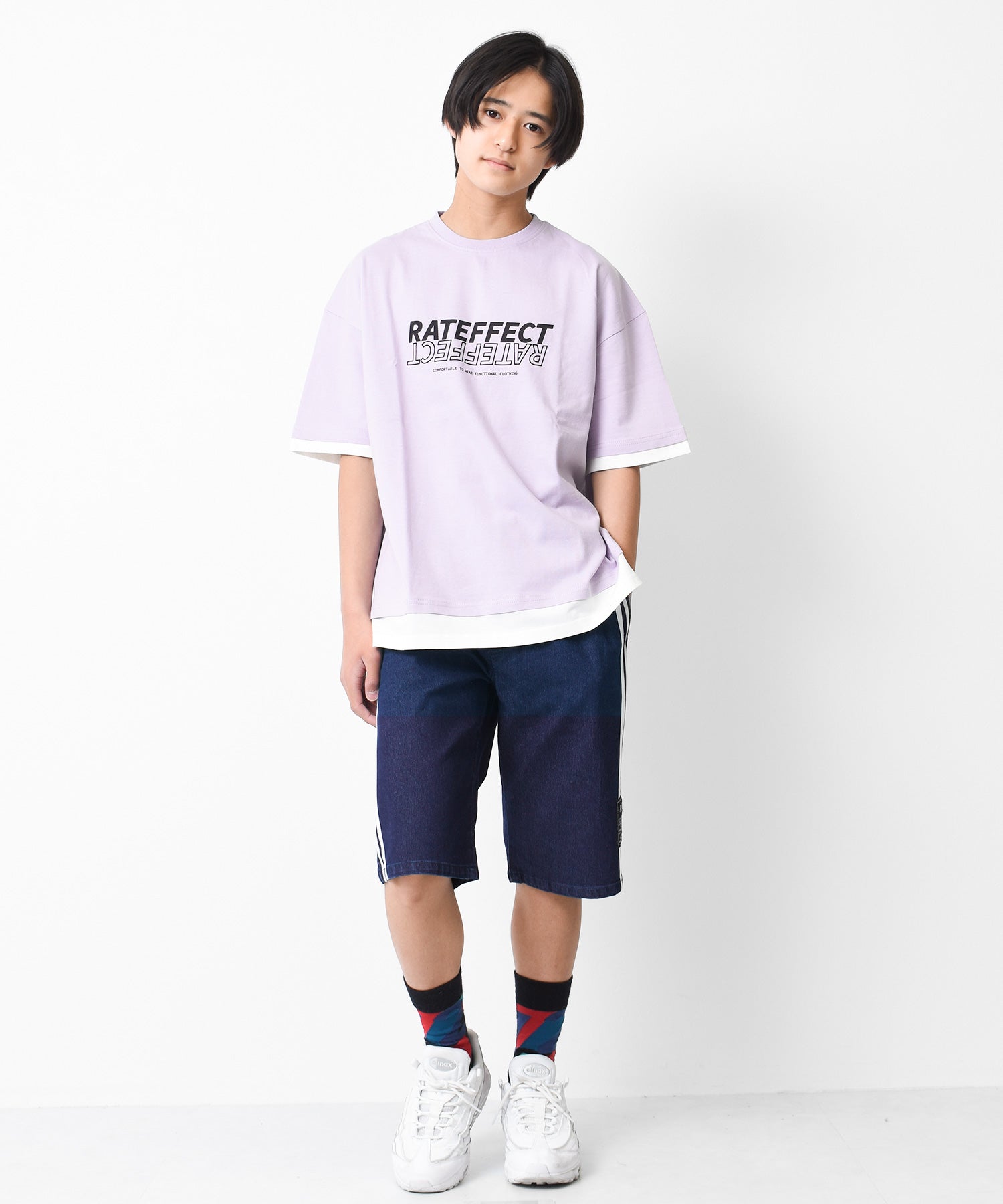 ラット エフェクト RAT EFFECT レイヤード風プリントTシャツ