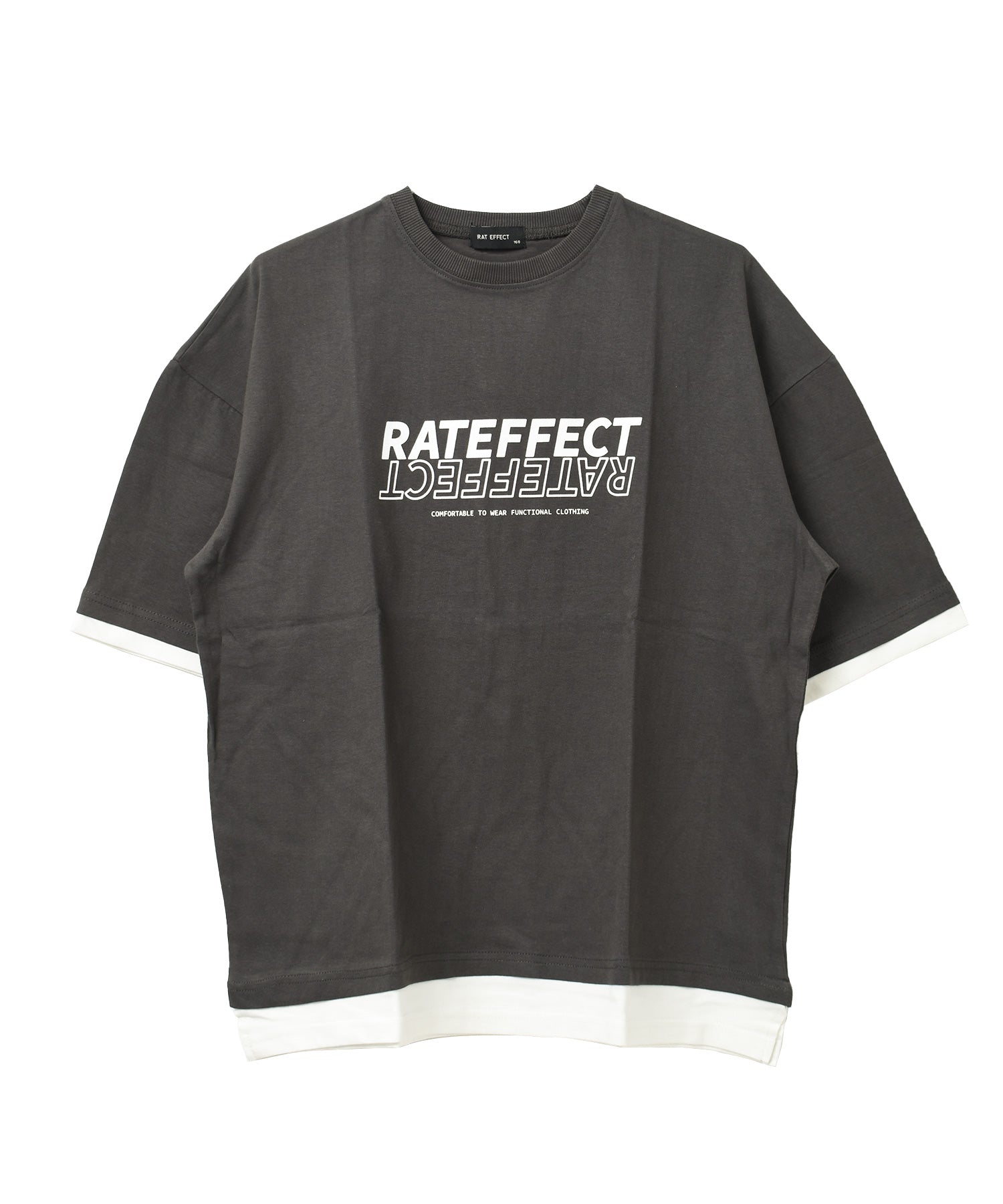 ラット エフェクト RAT EFFECT レイヤード風プリントTシャツ