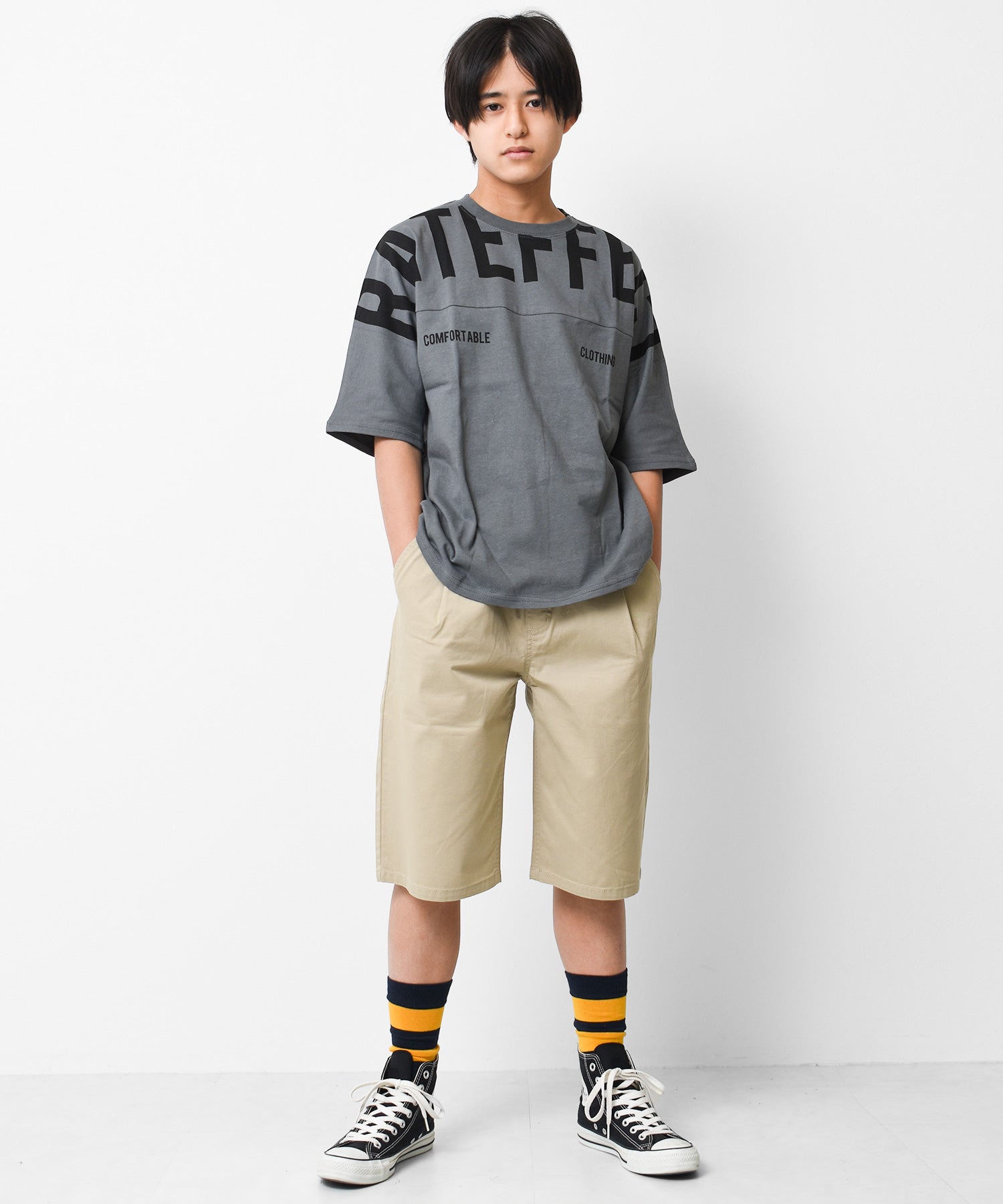 ラット エフェクト RAT EFFECT タックワイドハーフパンツ