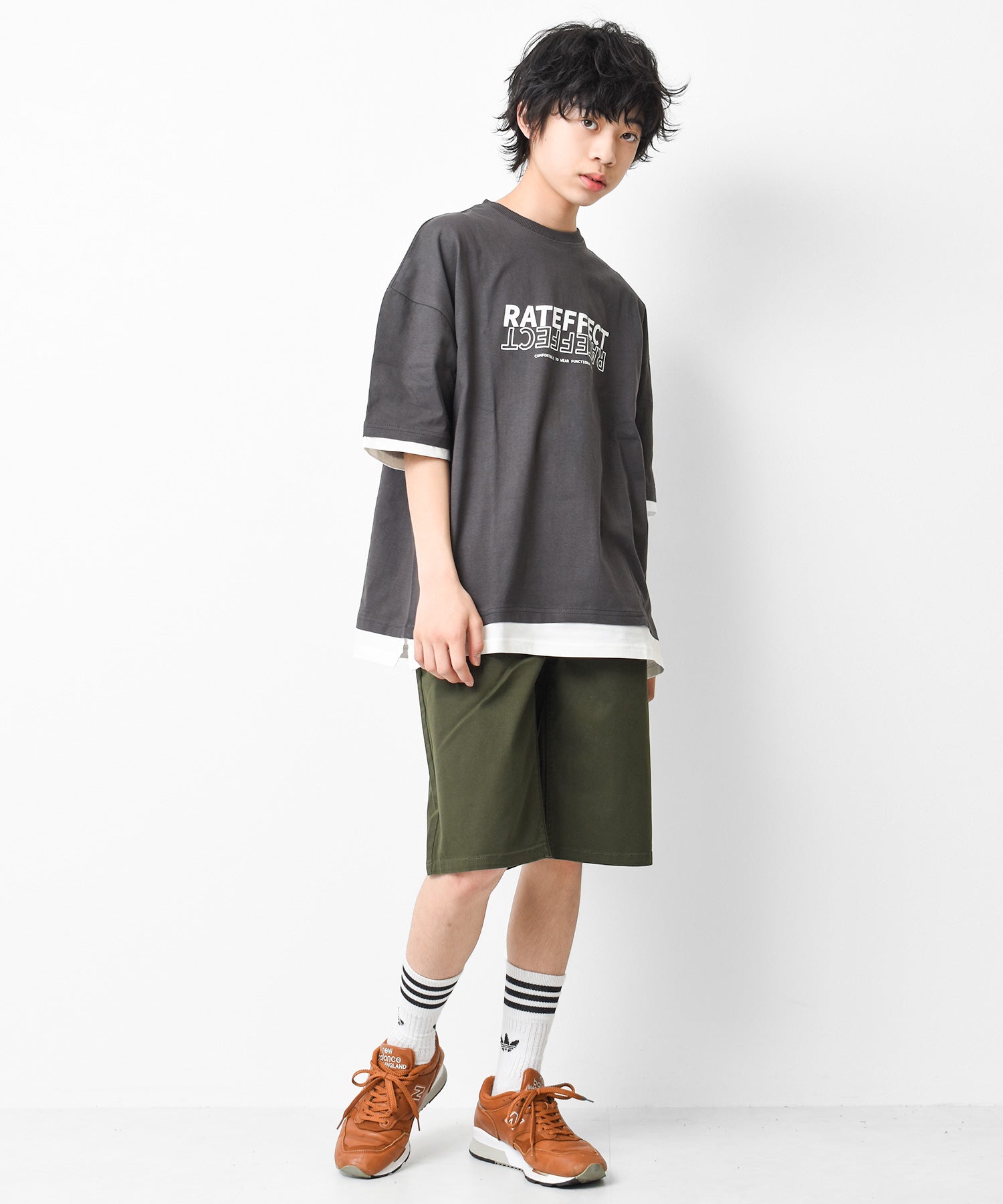 ラット エフェクト RAT EFFECT タックワイドハーフパンツ