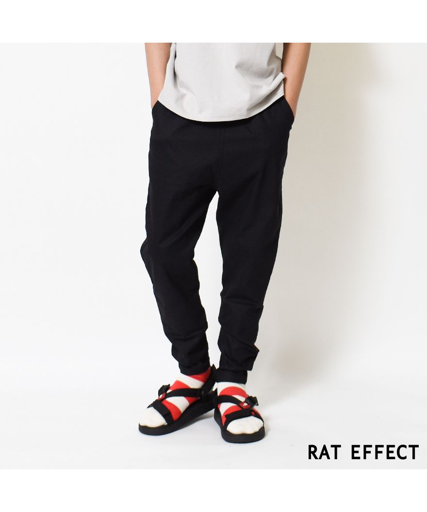 ラット エフェクト RAT EFFECT ストレッチサルエルパンツ,ブラック