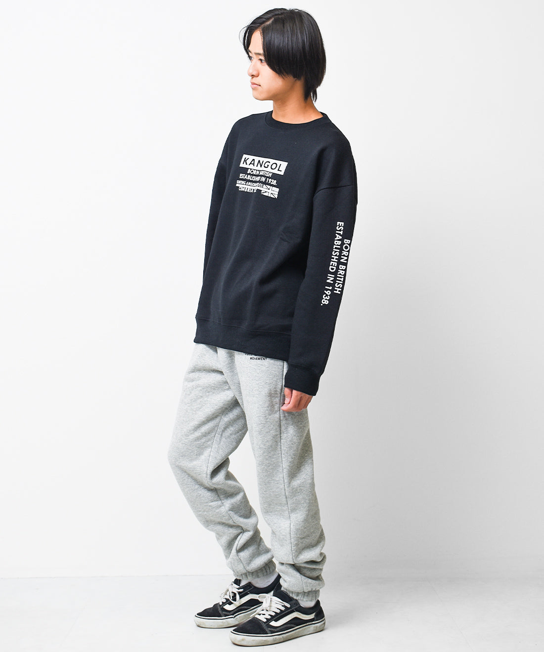 ラット エフェクト RAT EFFECT KANGOL別注裏起毛袖ロゴトレーナー